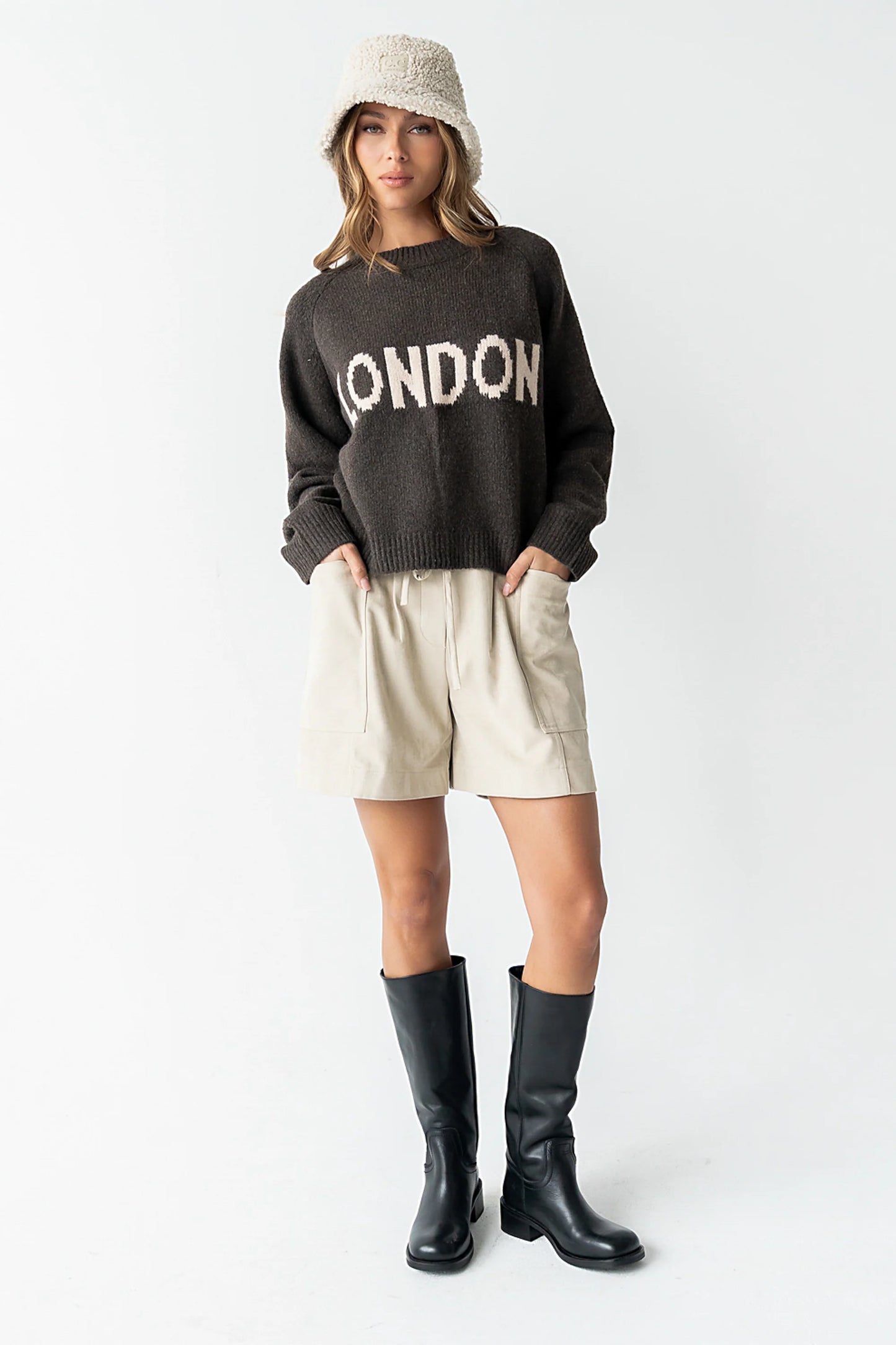 Suzie Graphic Sweater in Brown