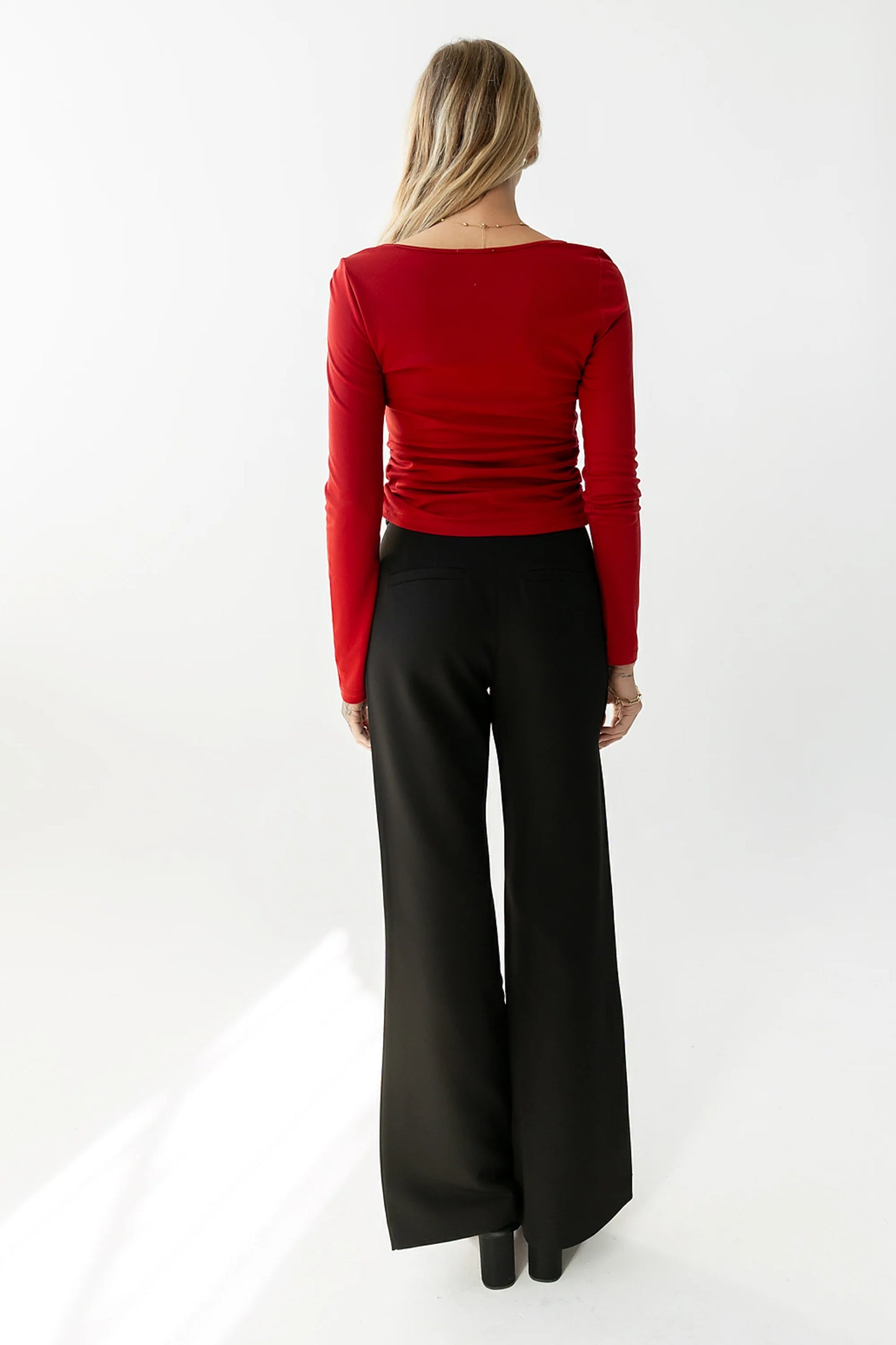 Selena Ruched Top in Red