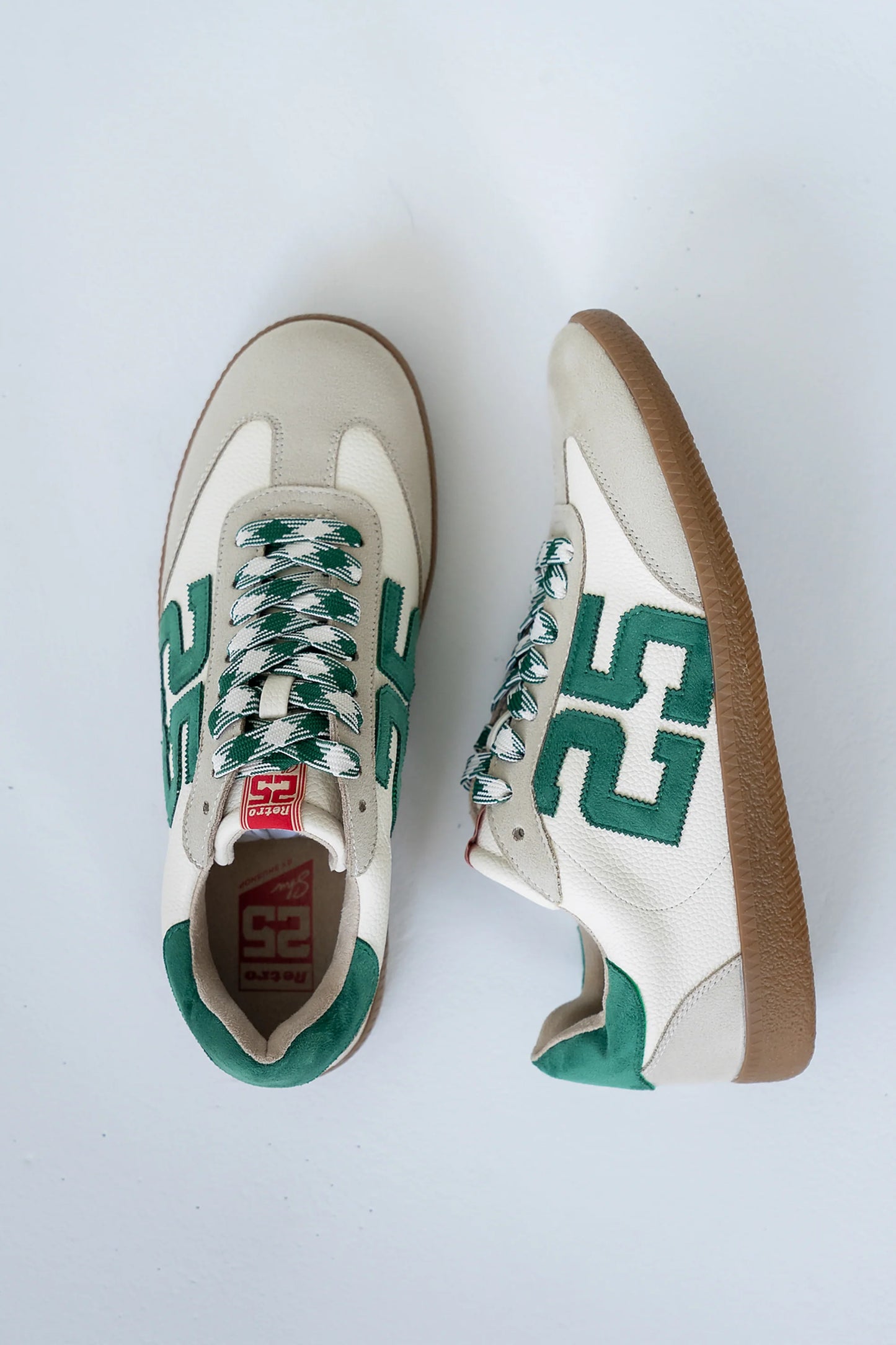 Kelly Retro Sneakers in Green-White