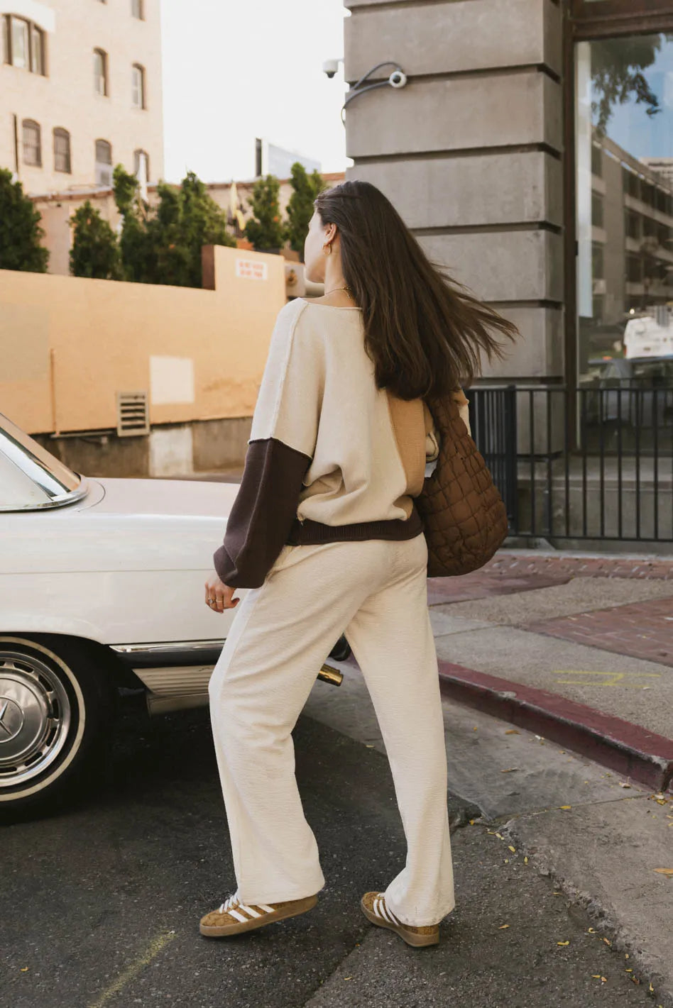 Abara Colorblock Sweater in Oatmeal