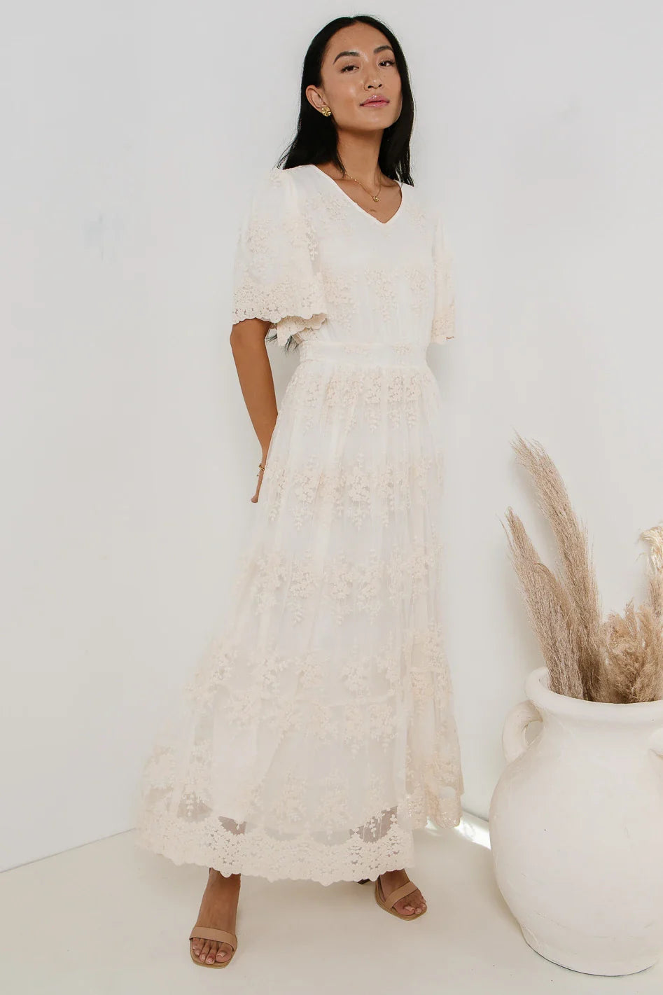 June Floral Embroidered Dress