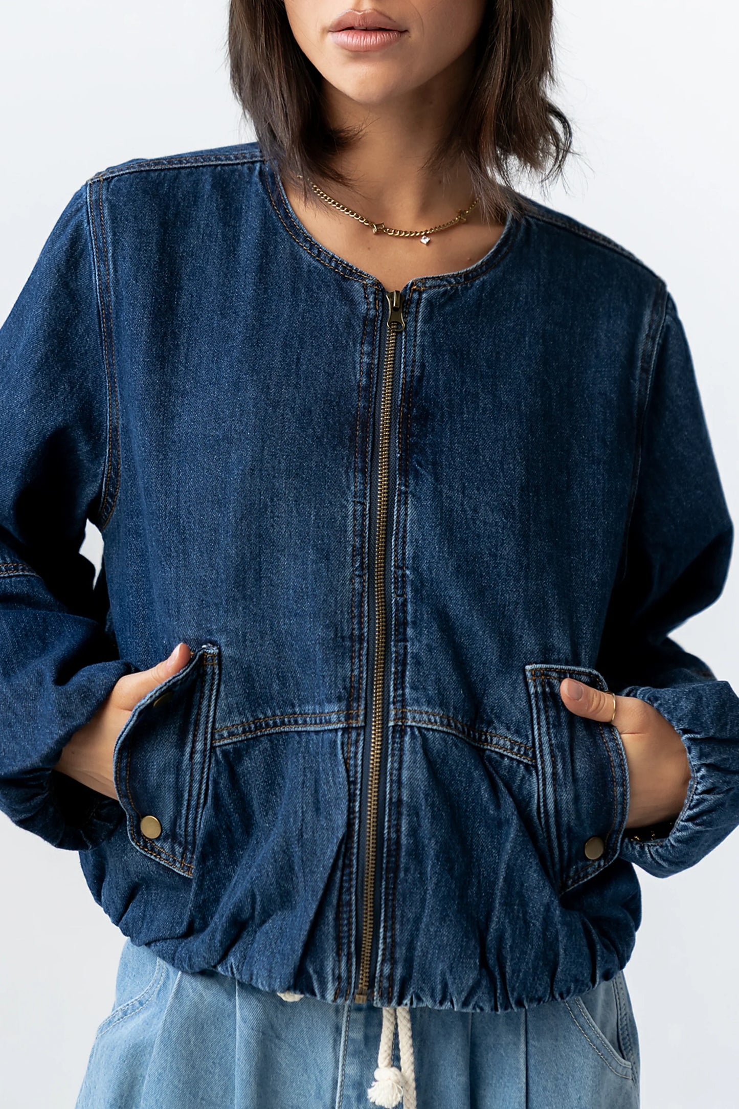 Maggie Denim Bubble Jacket