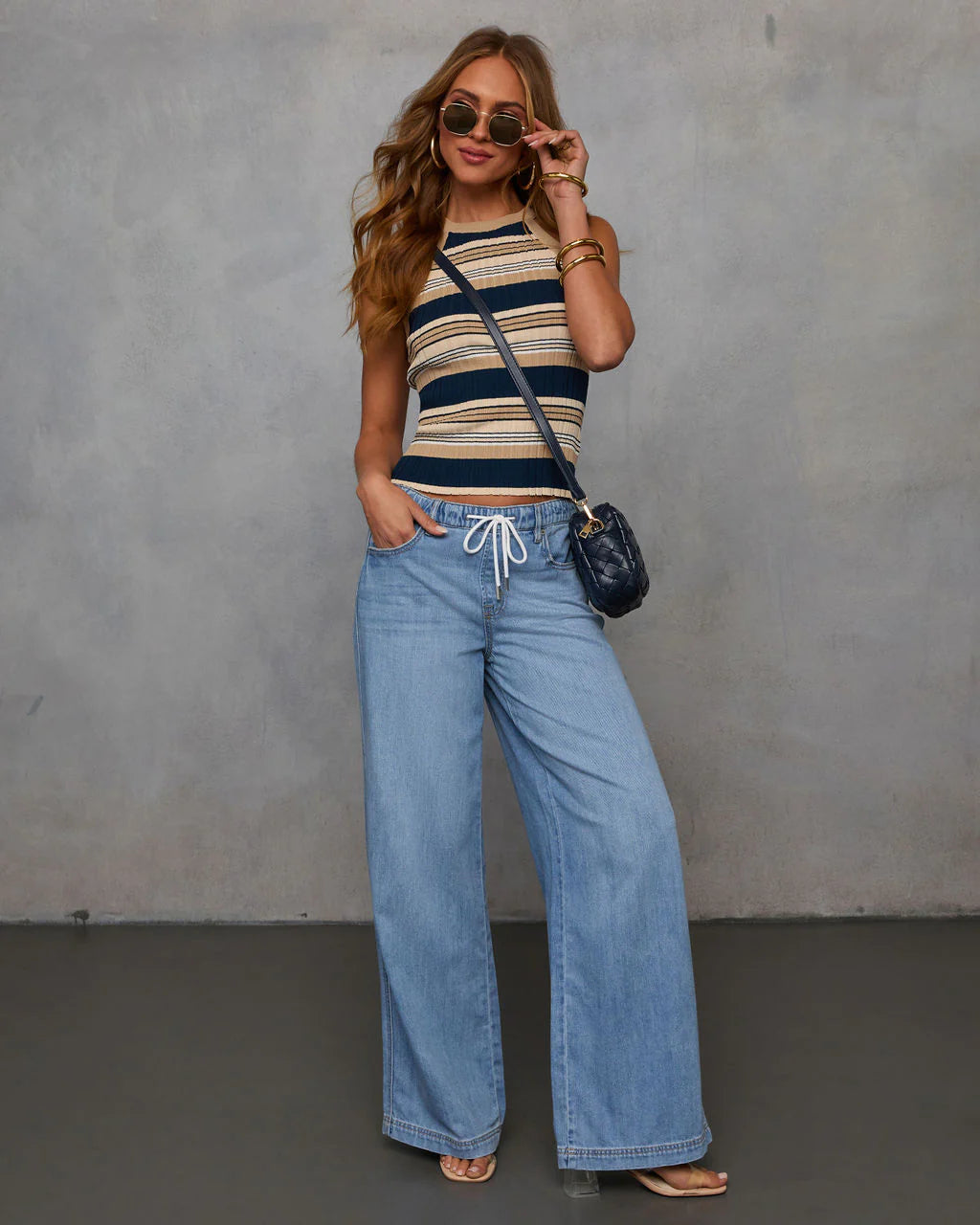 Vibe Check Ribbed Halterneck Sweater Top
