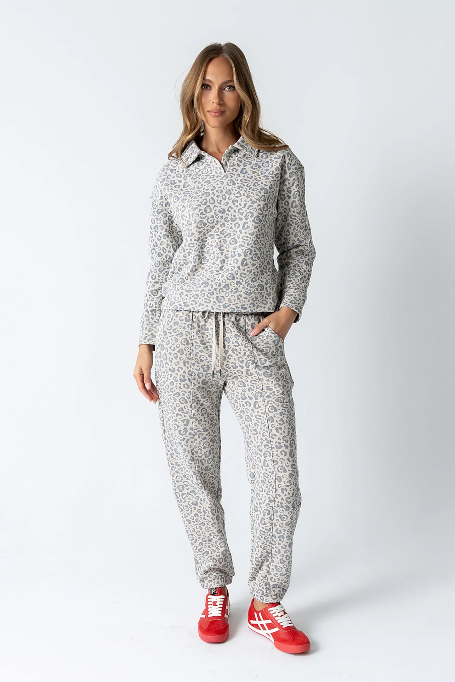 Patricia Barrel Sweatpants in Leopard