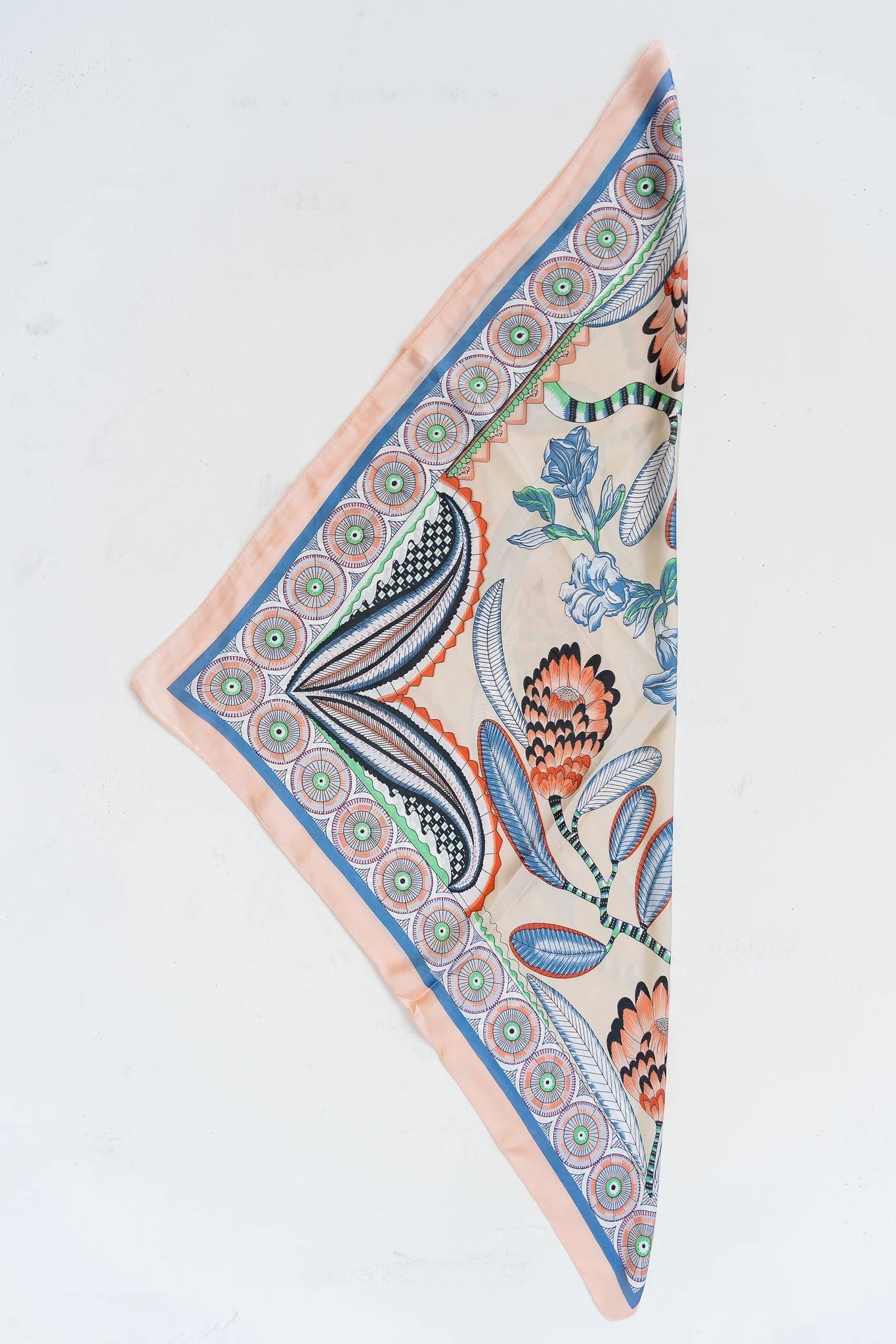 Micah Floral Bandana Scarf in Peach