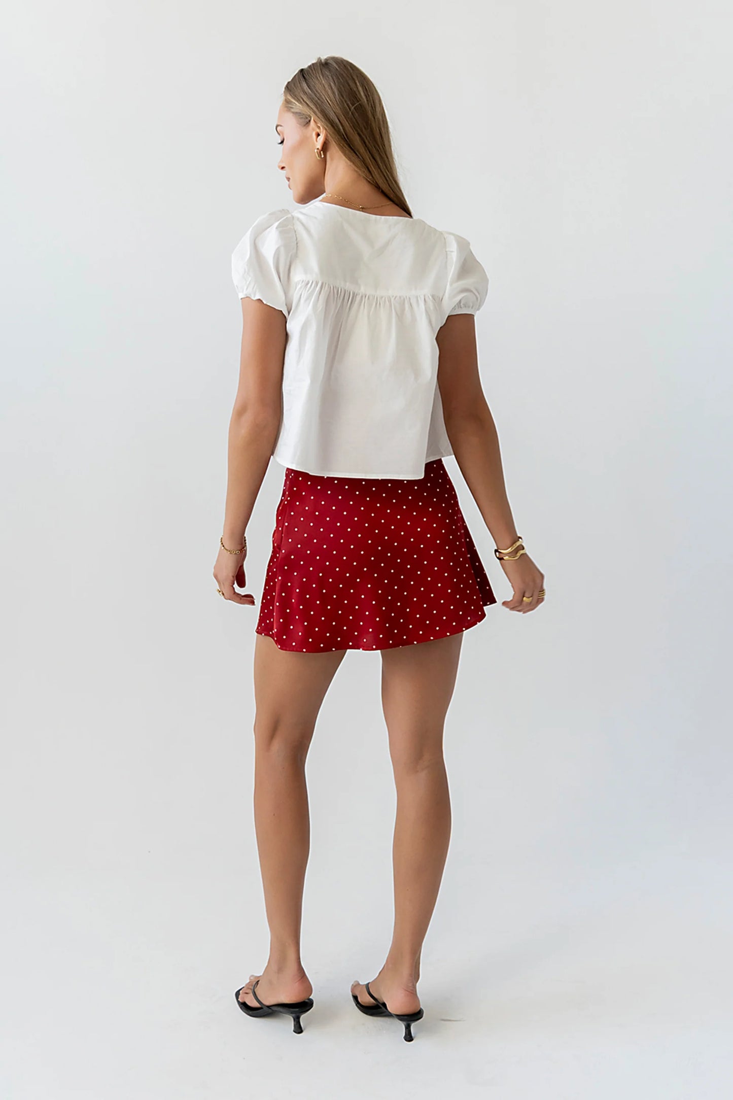 Claire Poplin Blouse in Off White