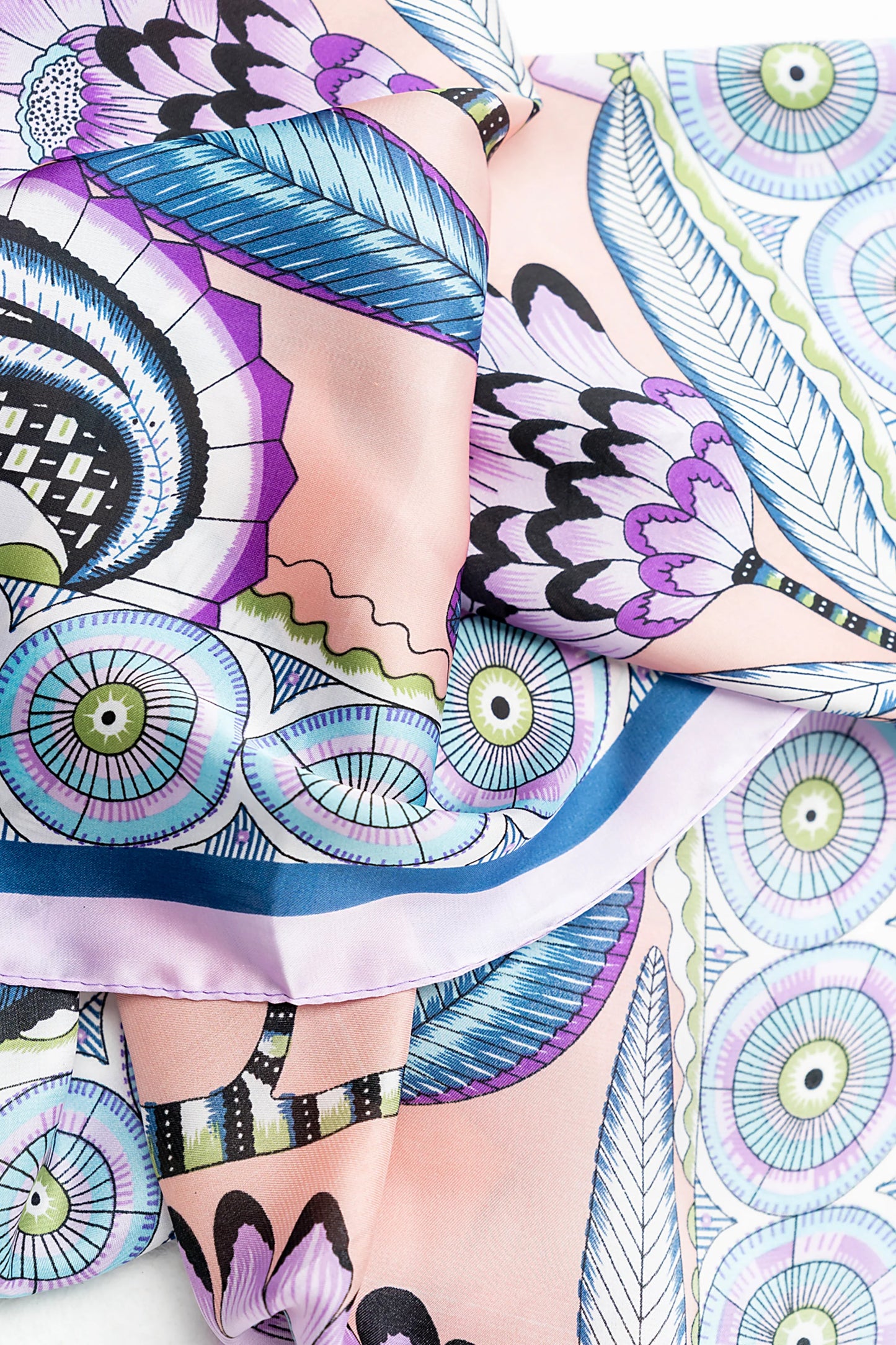 Micah Floral Bandana Scarf in Royal Blue