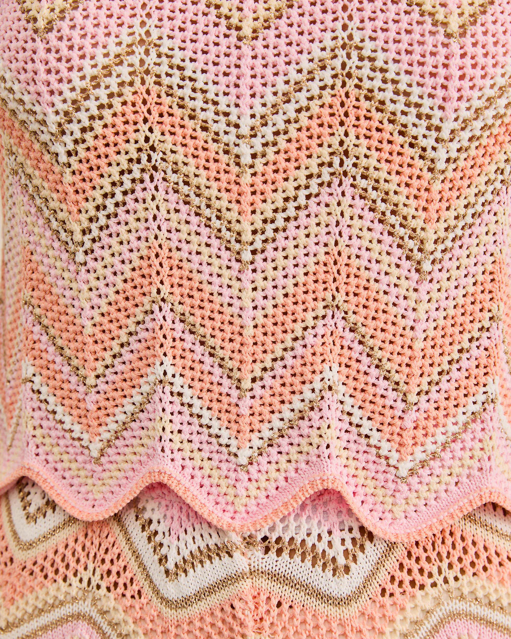 Easy Resort Abstract Open Knit Top