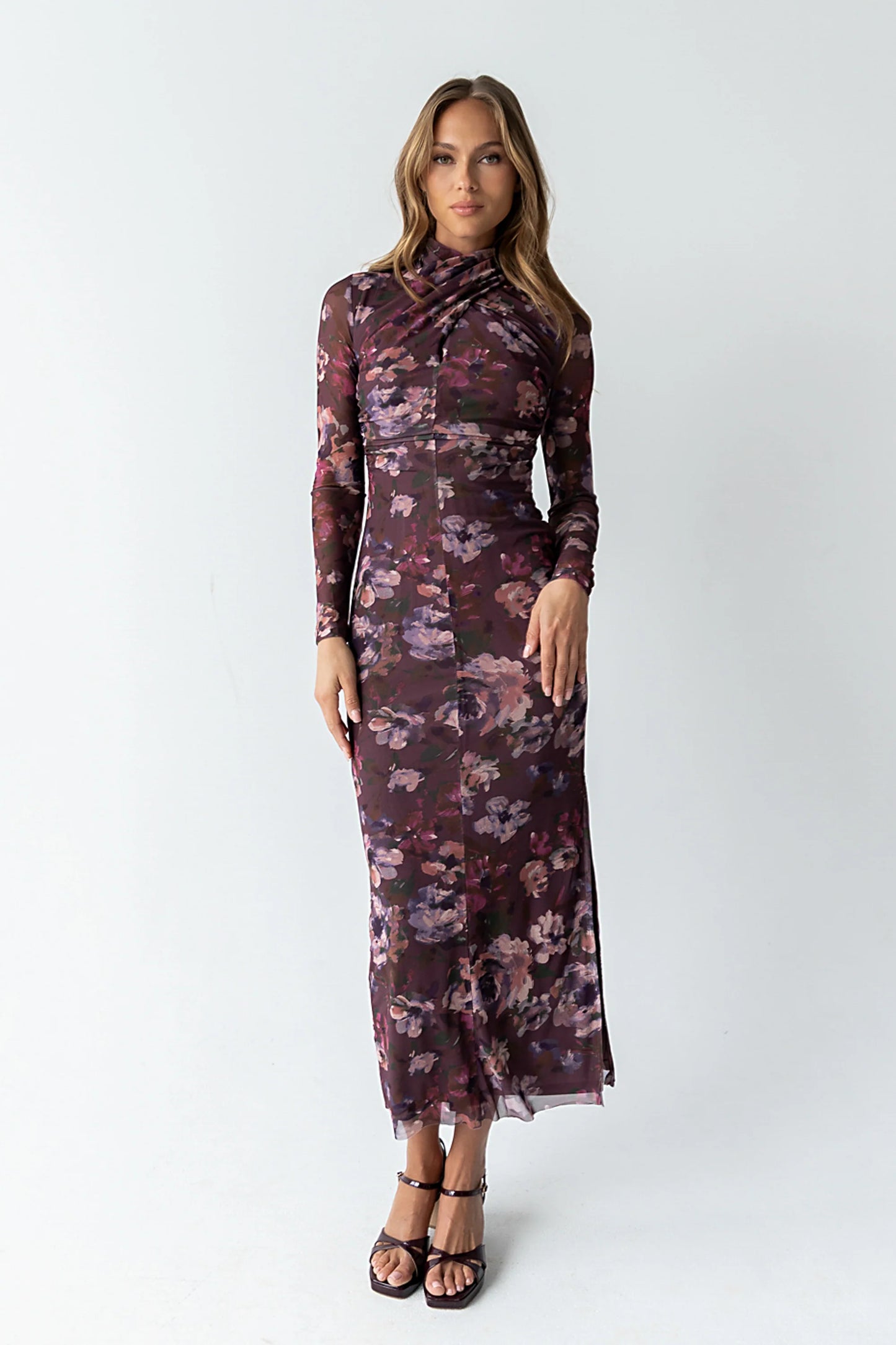 Jovie Floral Mesh Maxi Dress