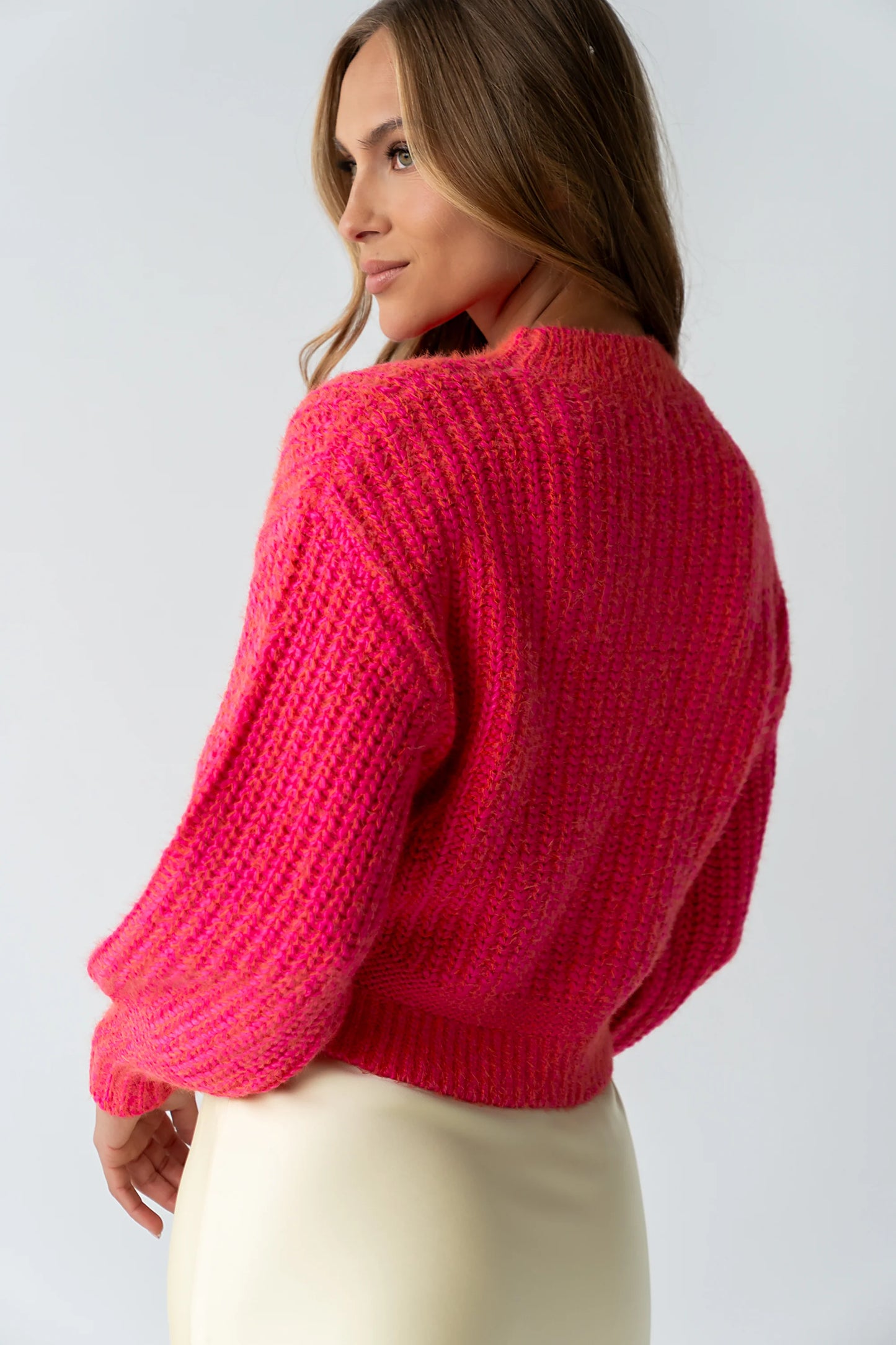 Noel Two Toned Sweater in Pink