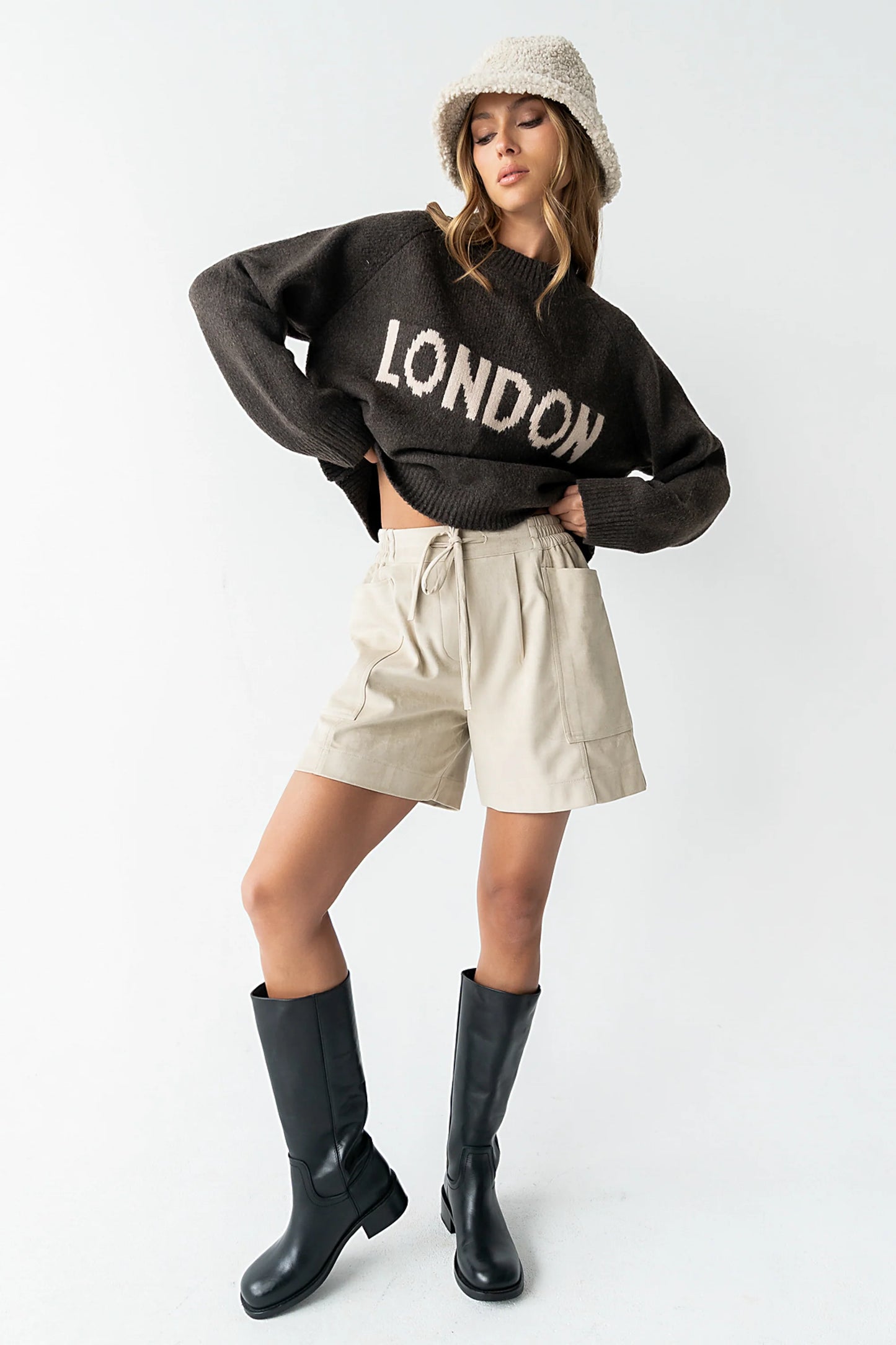 Suzie Graphic Sweater in Brown