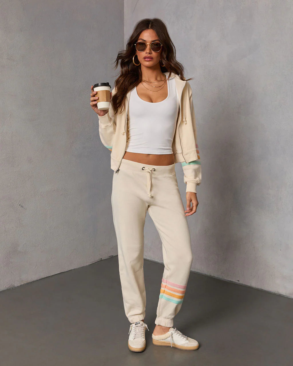 Seloria Striped Hem Sweatpants