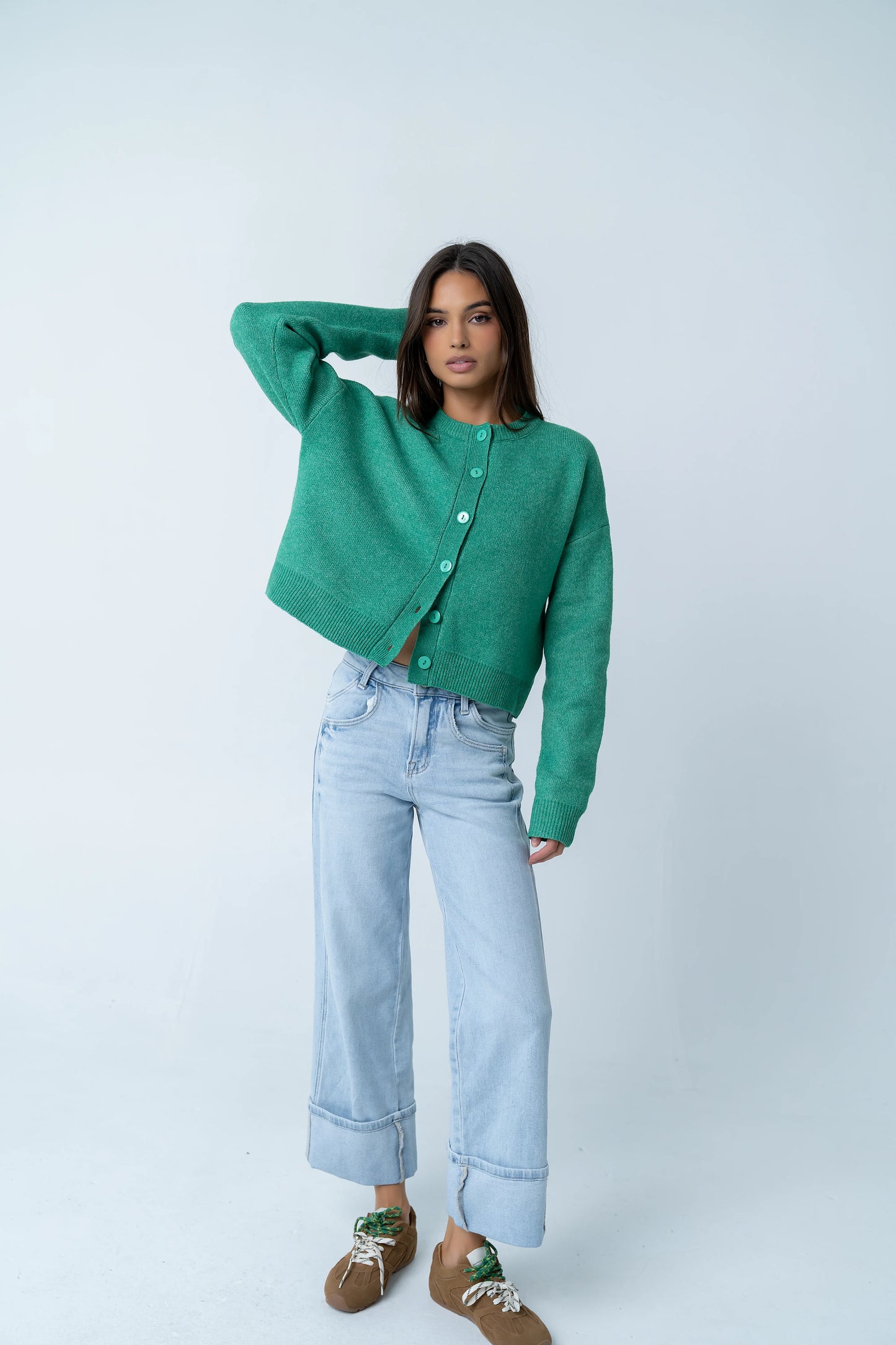 Valeria Oversized Sweater in Green