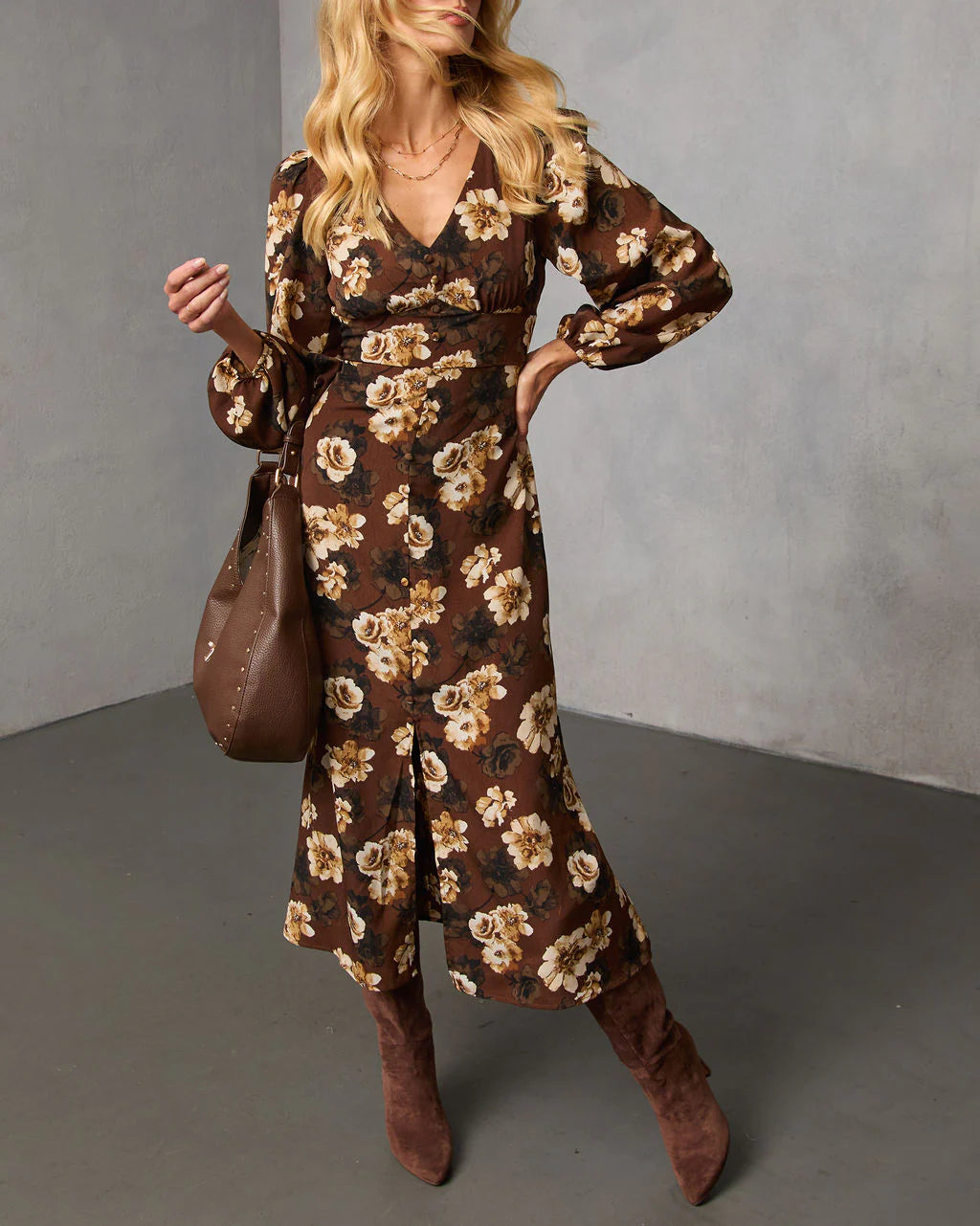Sierana Printed Midi Dress