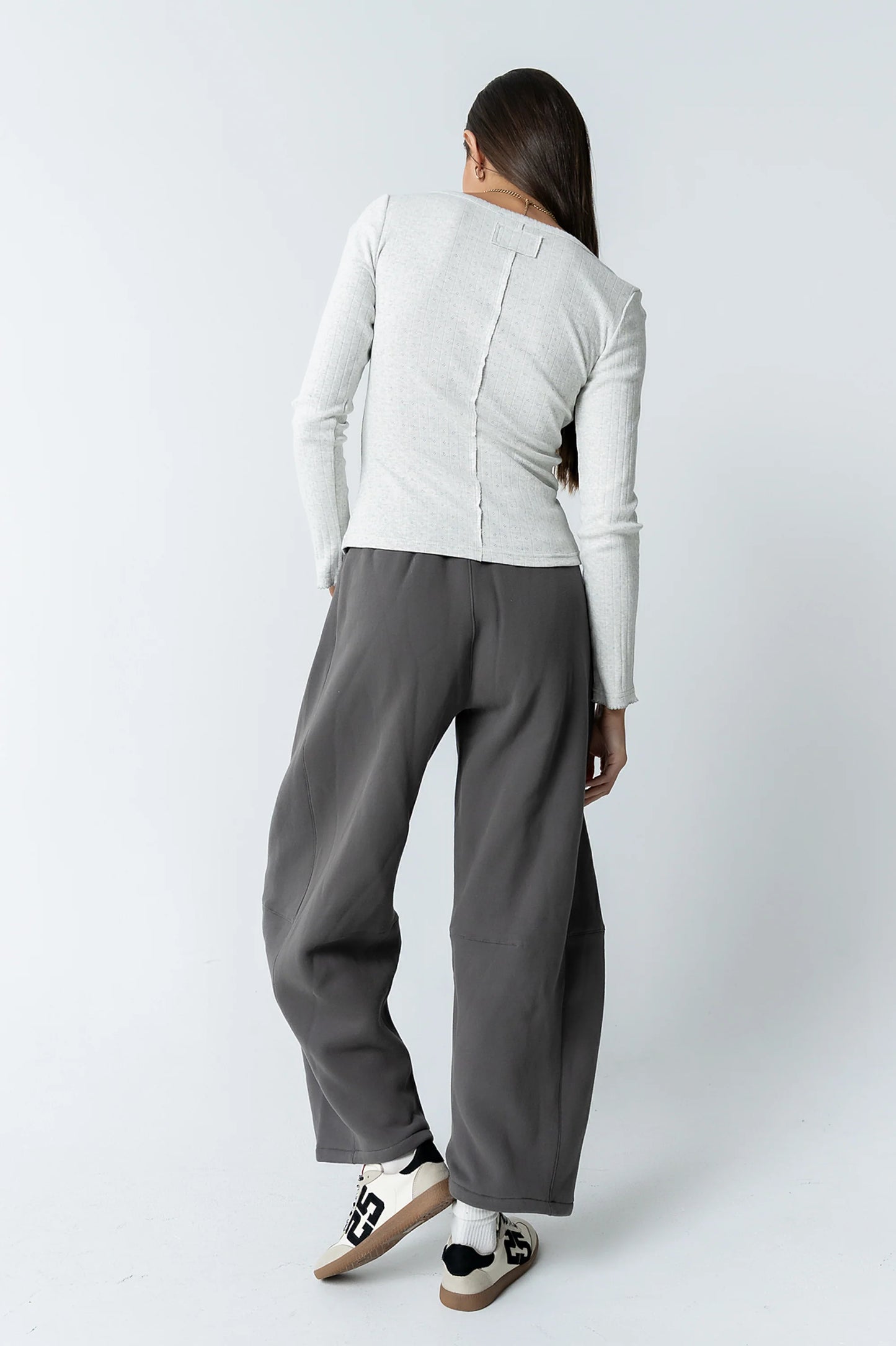 Pura Knit Top in Heather Grey