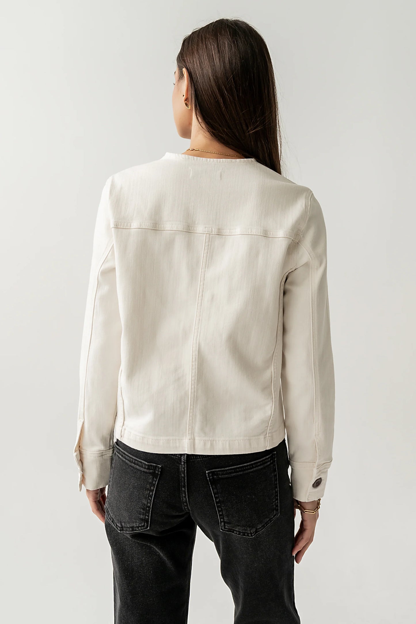 Cozette Barrel Jacket in Off White