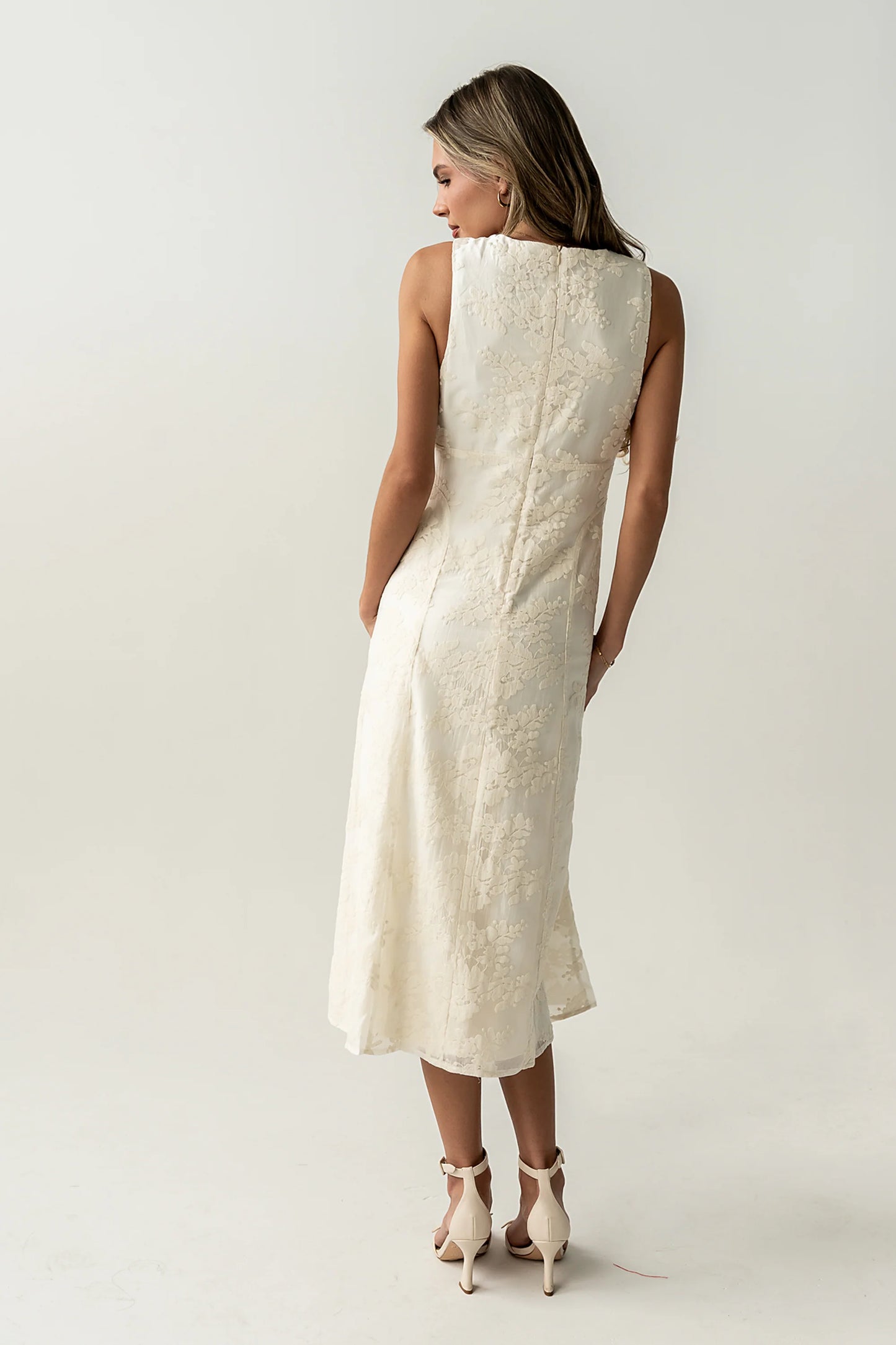Ariel Embroidered Midi Dress