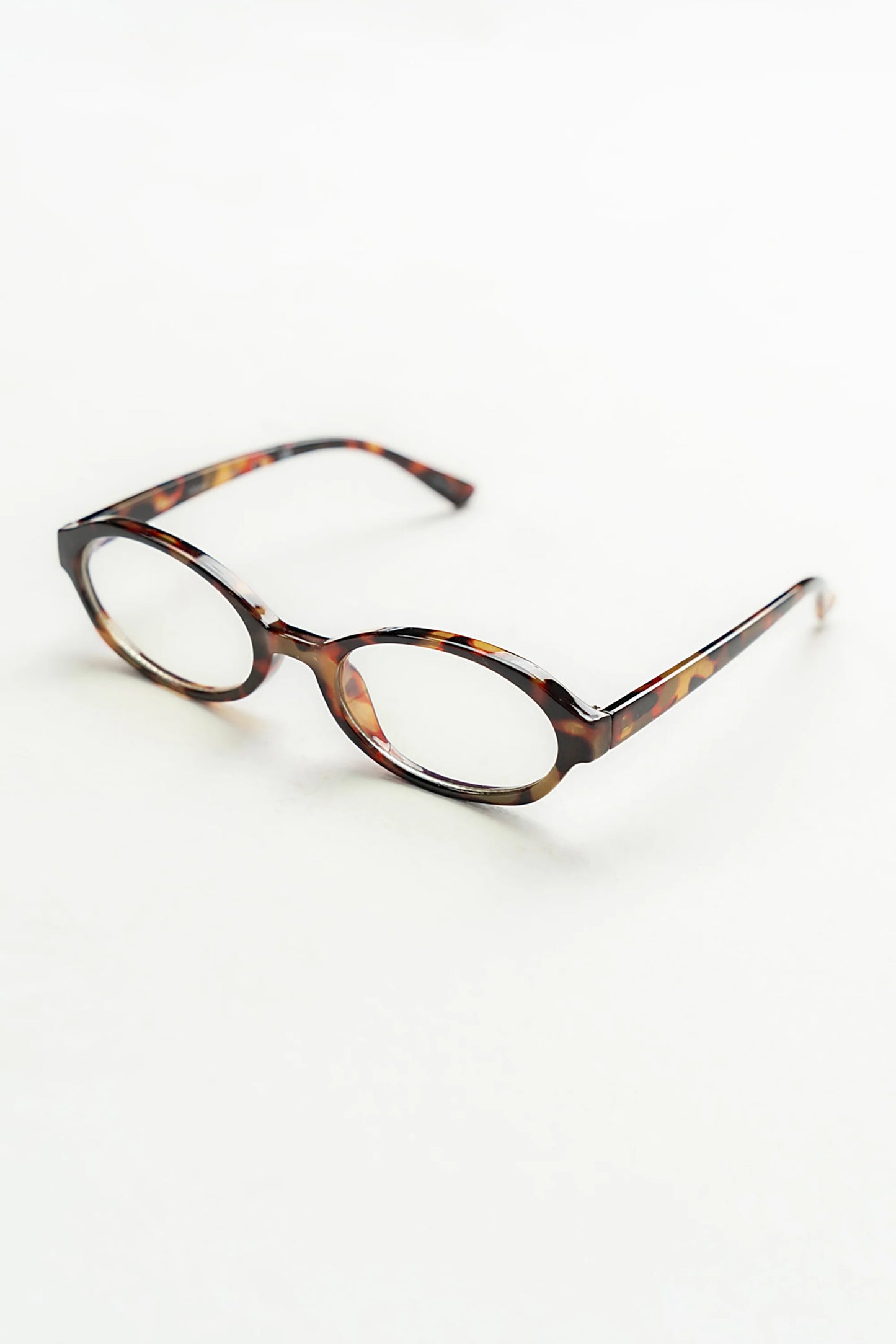 Eve Oval Blue Light Glasses in Tortoise