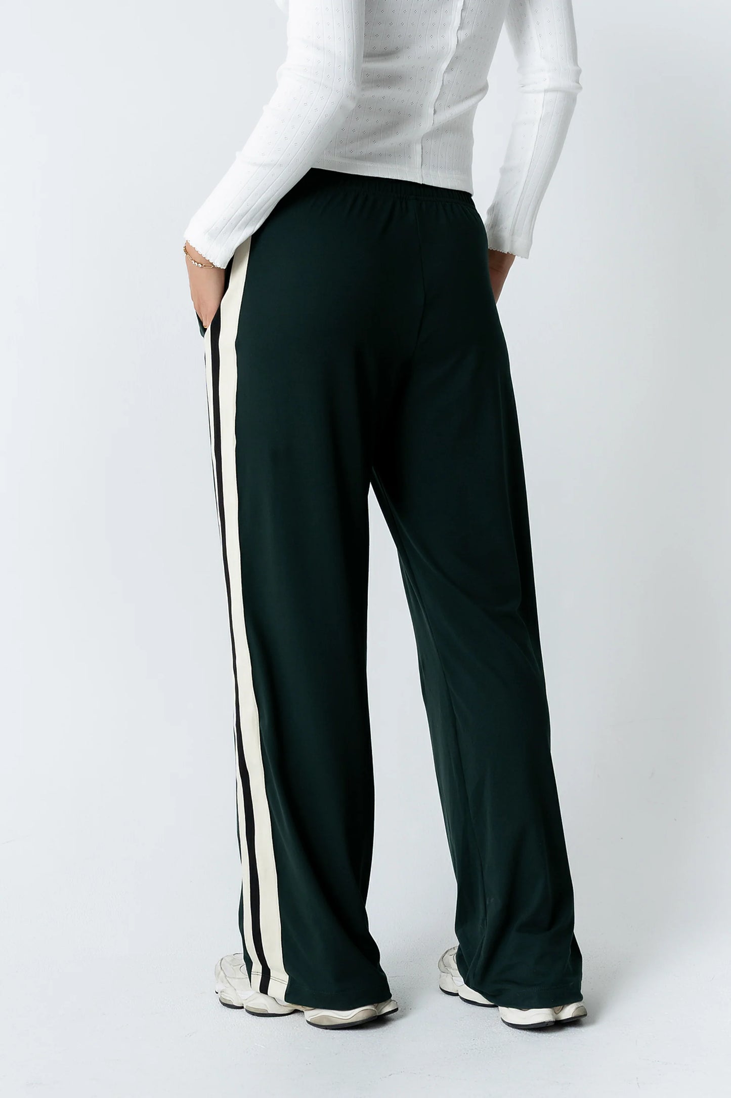 Avery Striped Pants in Green