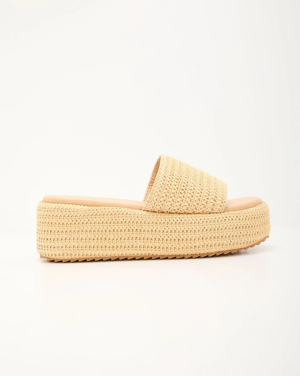 Klein Raffia Platform Sandals