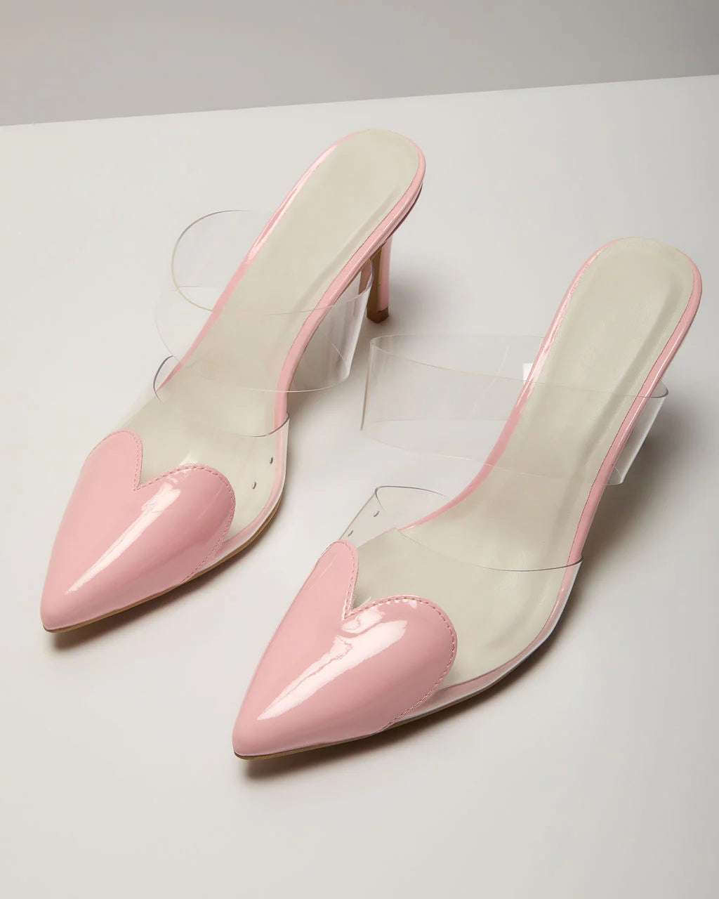 Queen Of Hearts Suede Heeled Mule
