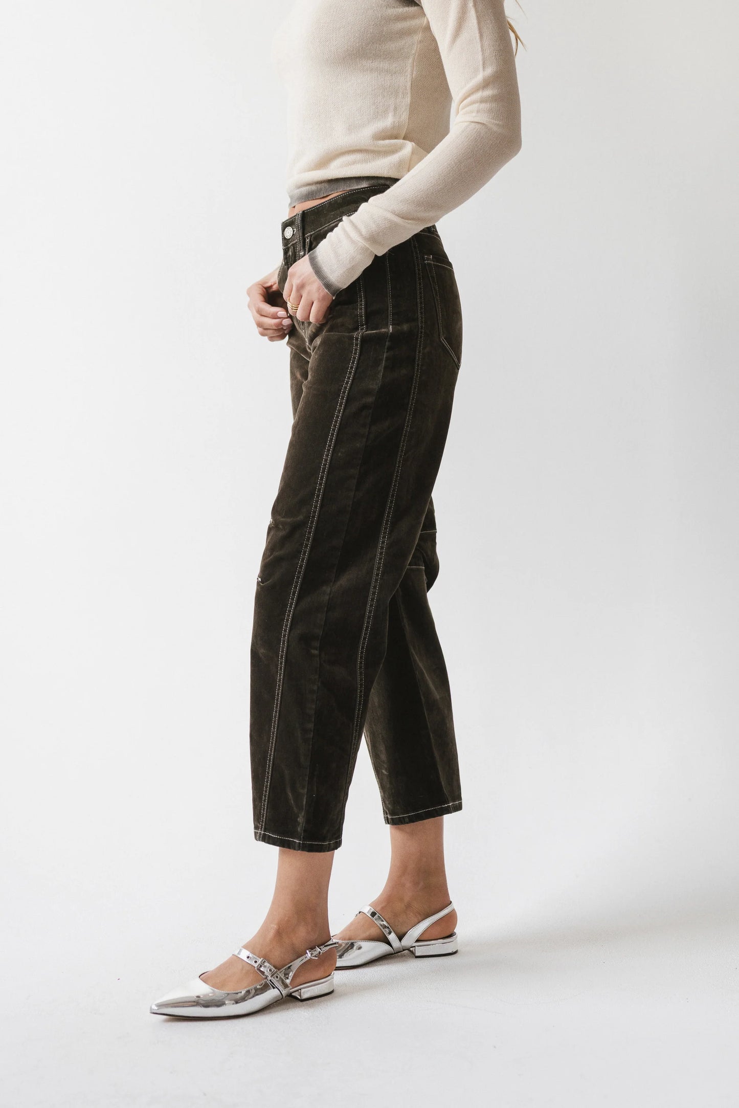Rita Velvet Barrel Jeans