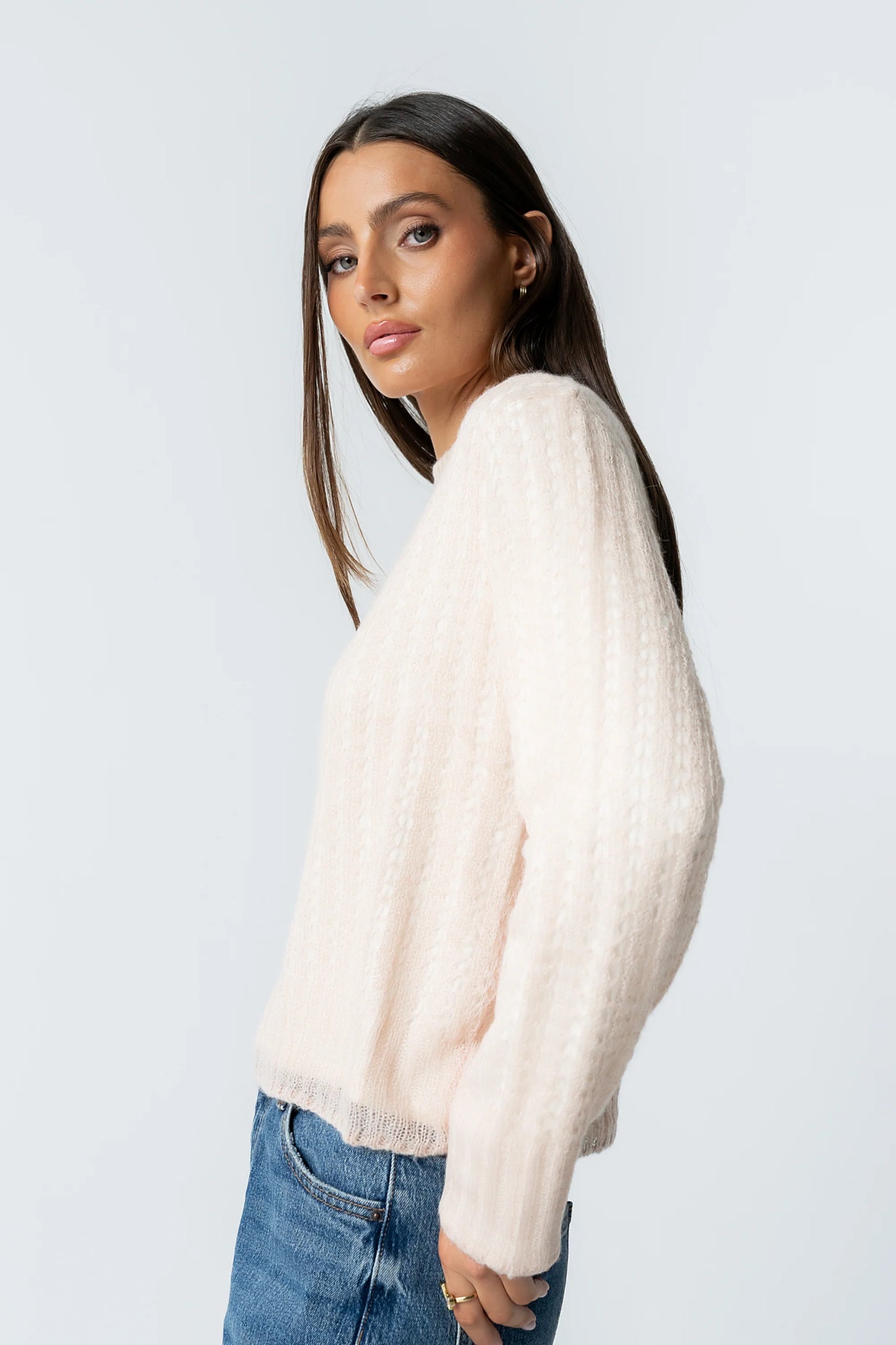 Leo Layered Sweater in Pink