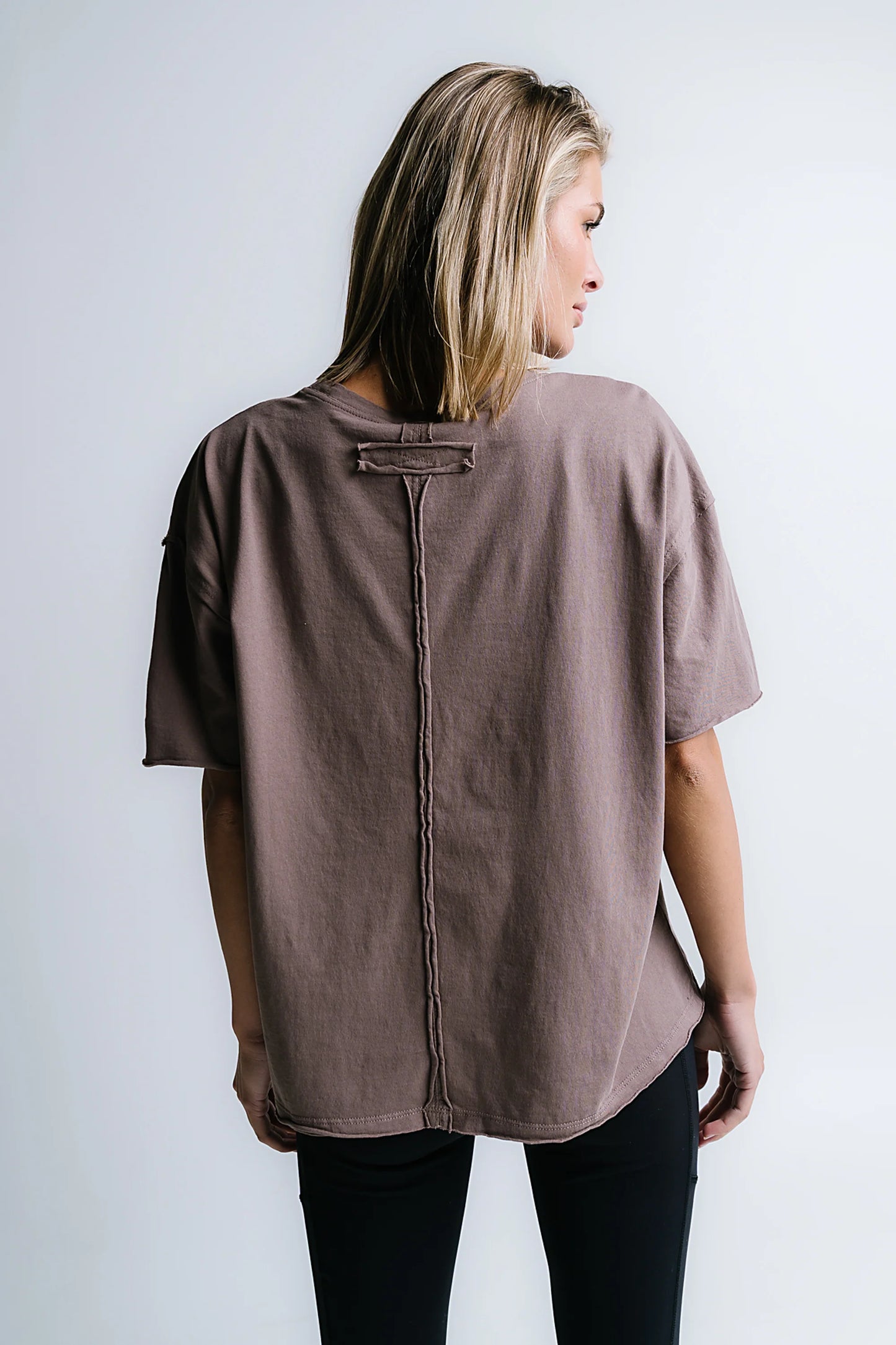 Abby Oversized Tee in Mocha