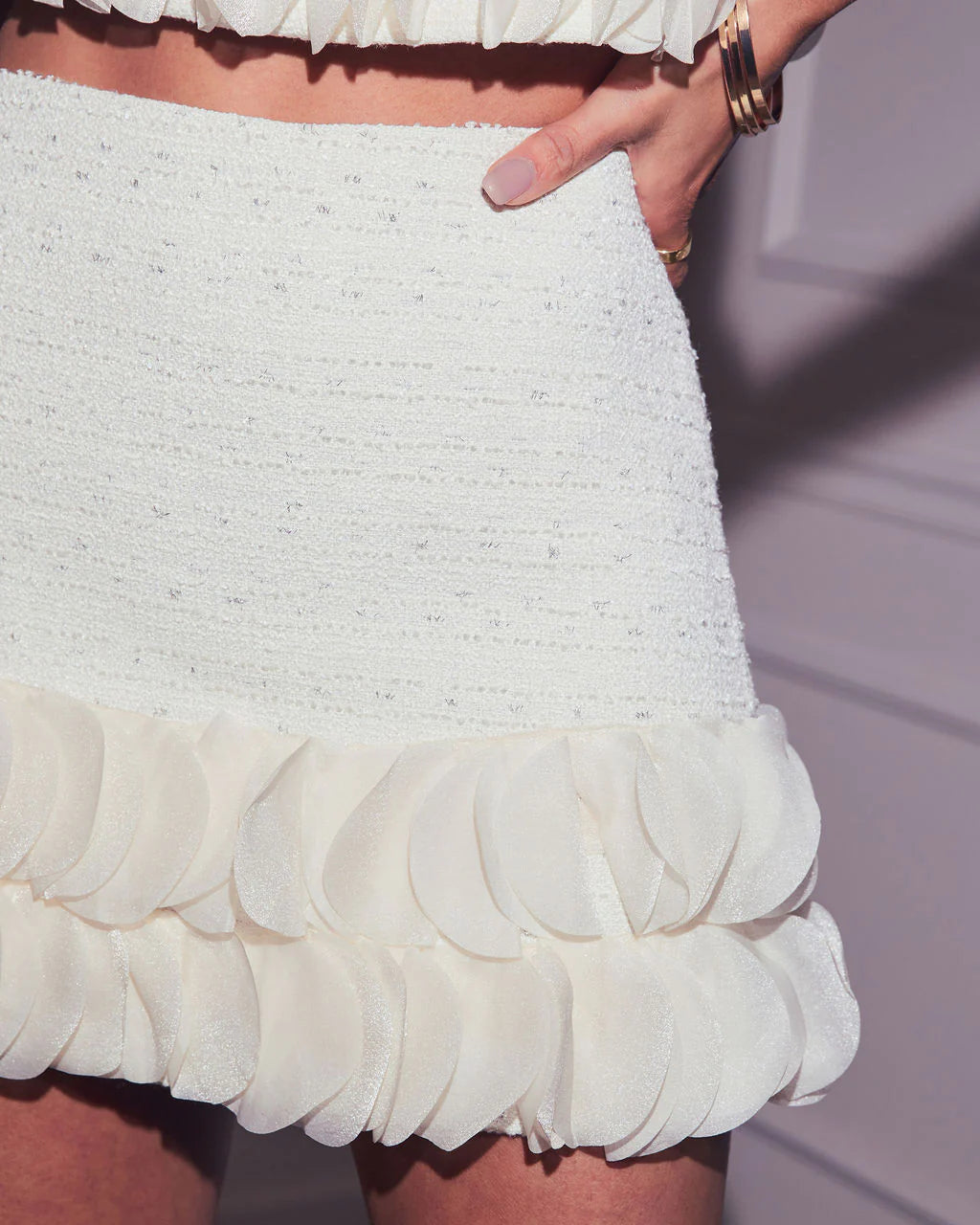 Moonbeam Tweed Mini Skirt