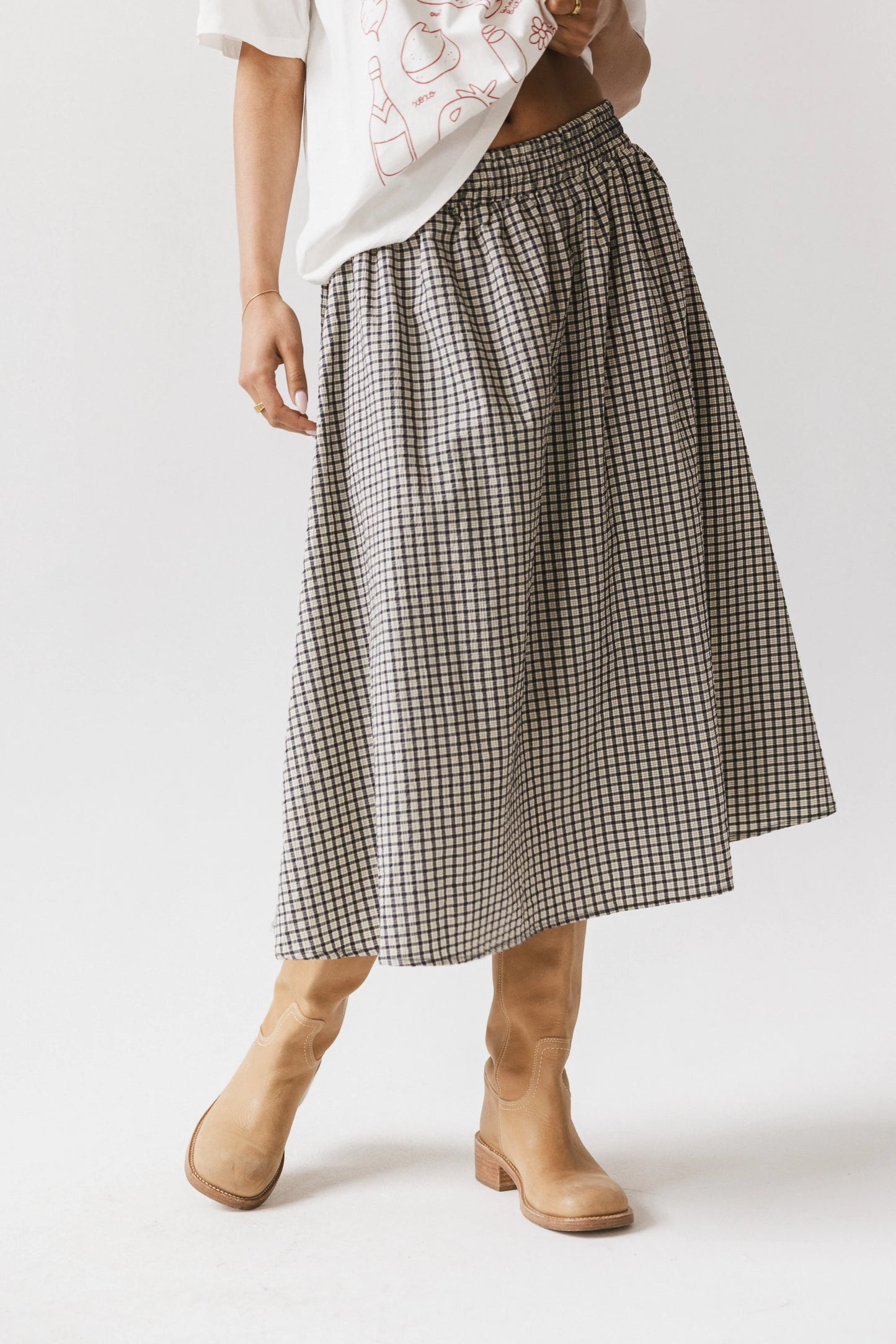 Braxton Plaid Midi Skirt