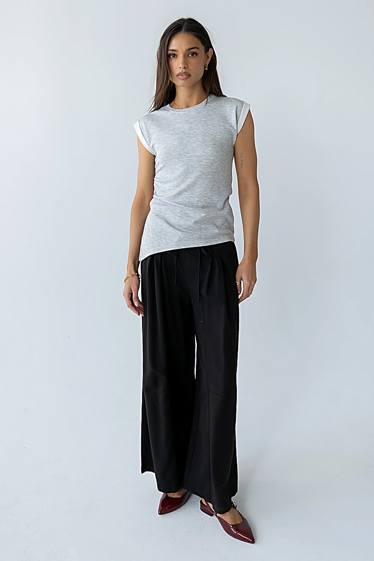 Johny Asymmetrical Top in Grey