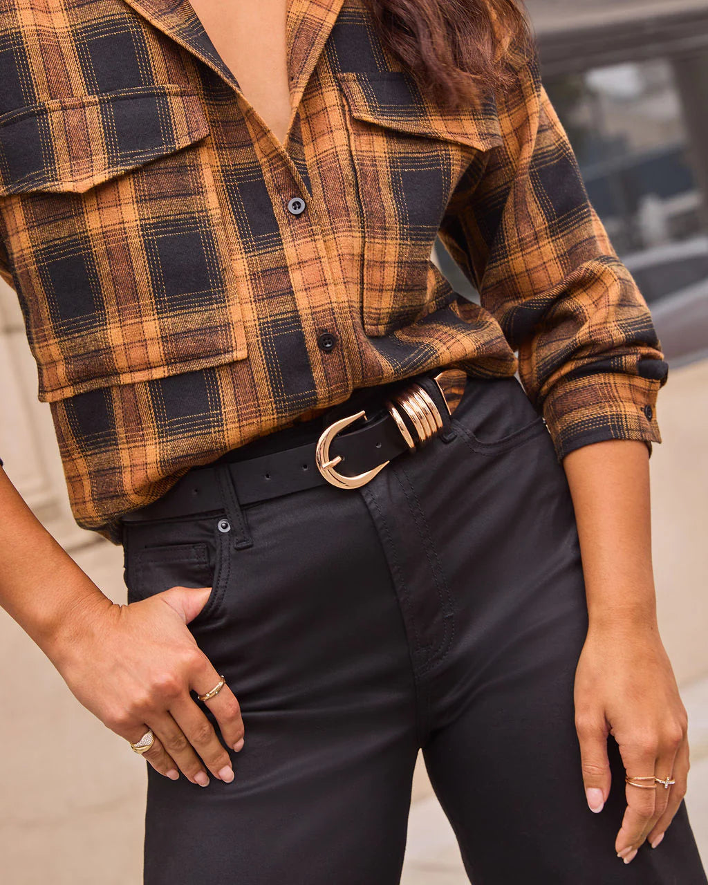 Greer Stacked Buckle Belt