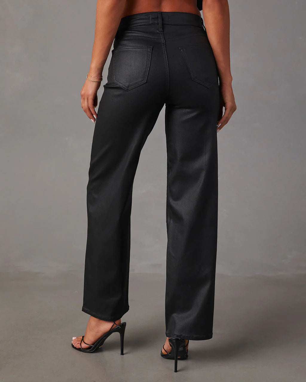 VICI Icon Coated High Rise Straight Jeans
