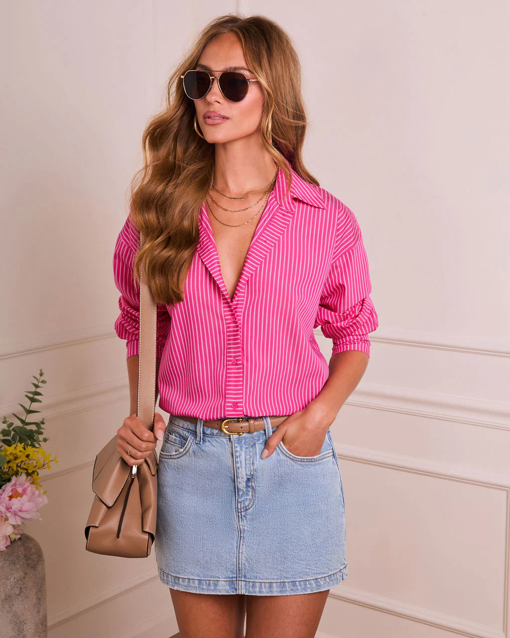 Delicate Muse Button Down Top