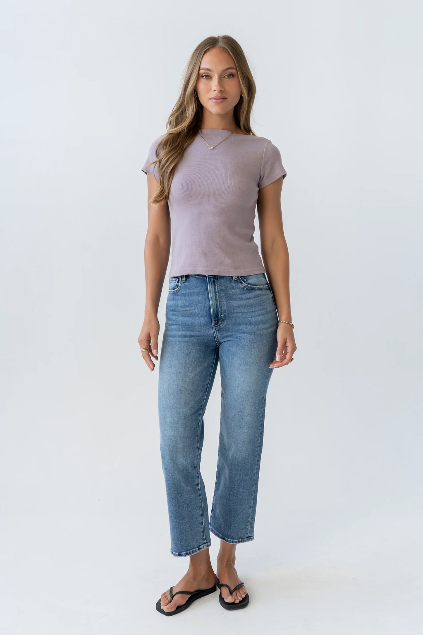 Martha Boatneck Top in Lavender