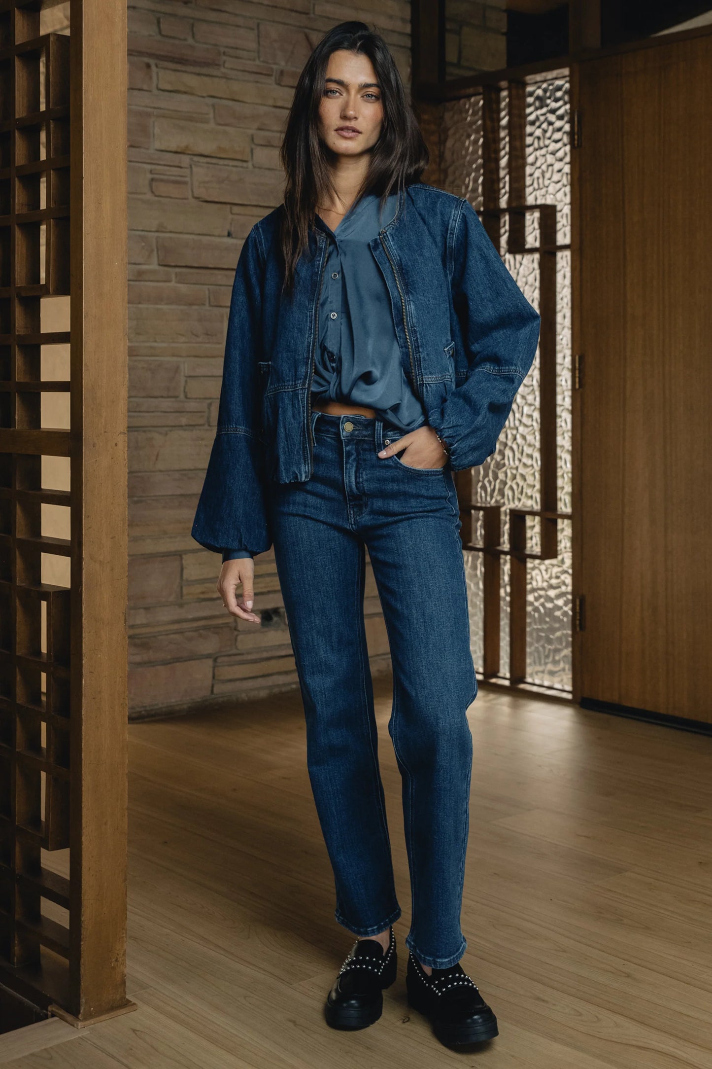 Maggie Denim Bubble Jacket