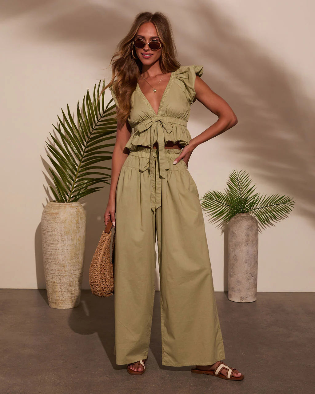 Fern Ruffle Peplum Top