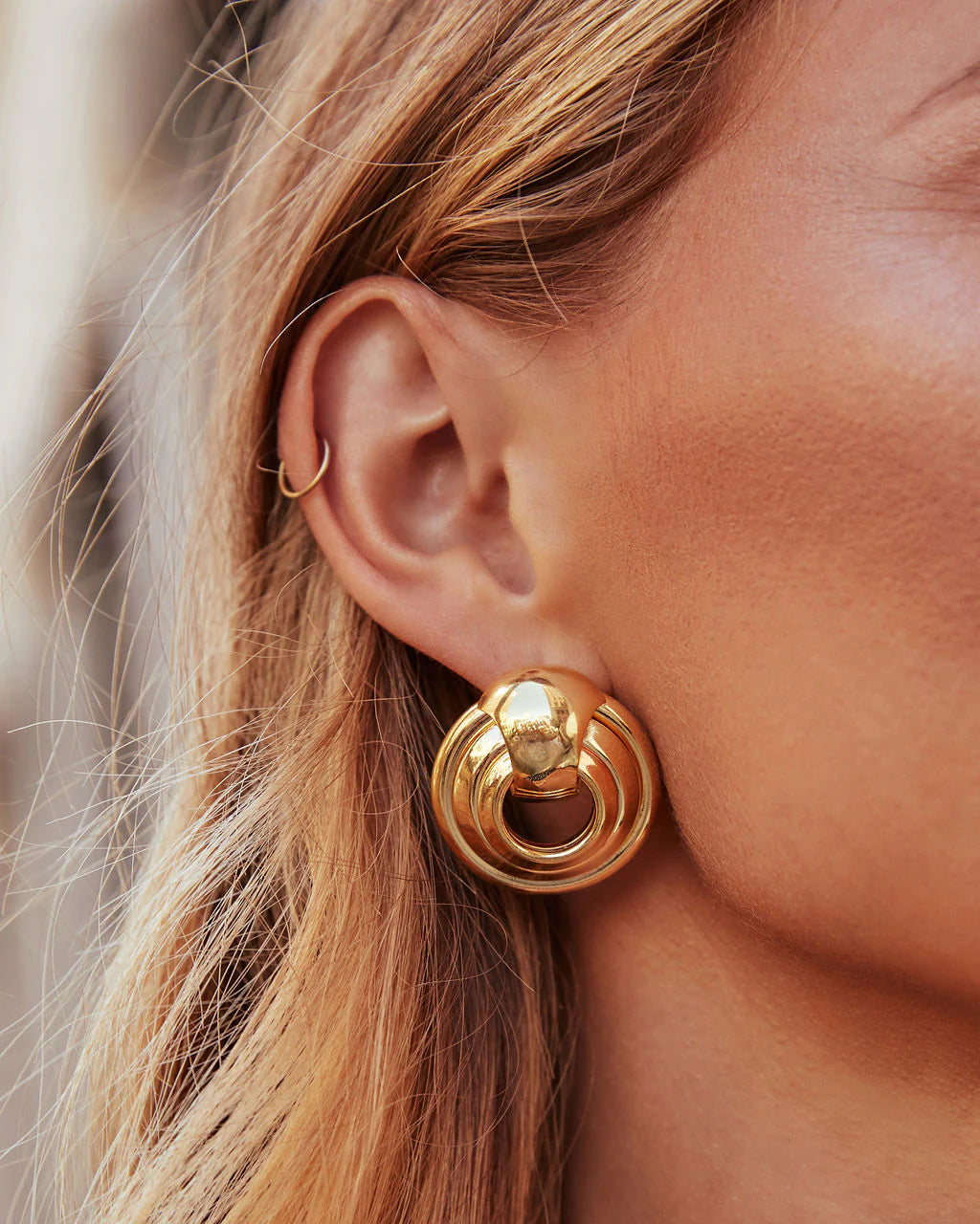 In Circles Chunky Doorknocker Earrings