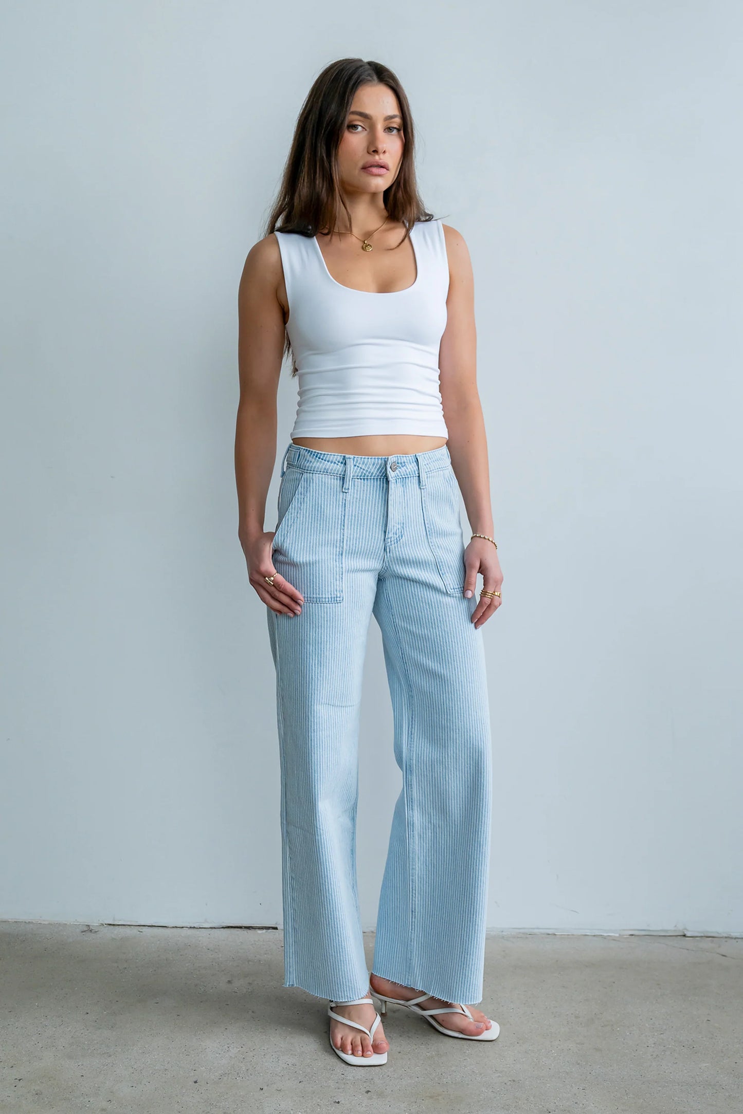 Millie Tank Top in White
