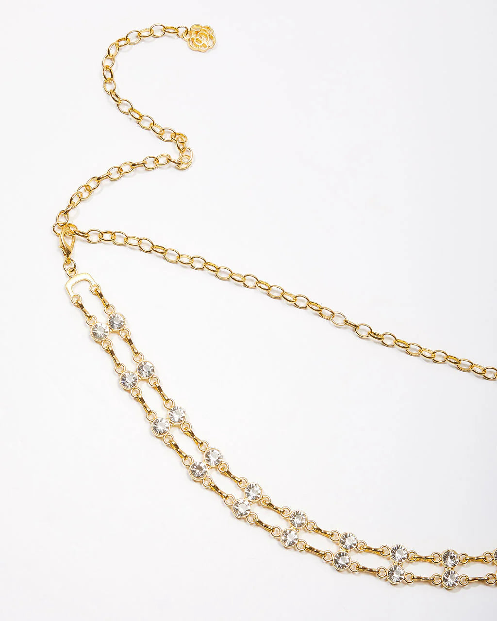 Alfred Rhinestone Chain Belt