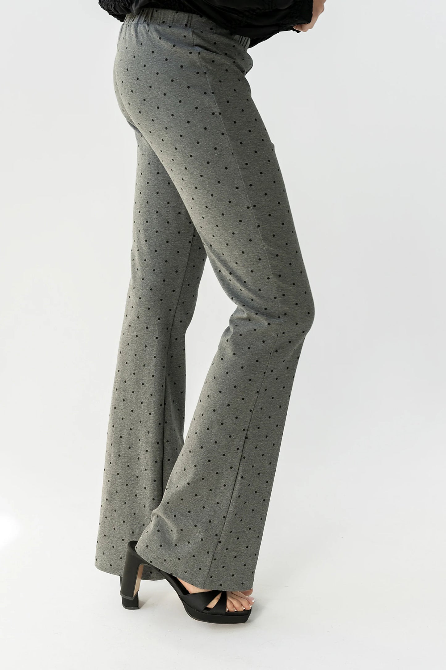Chloe Polka Dot Pants in Charcoal