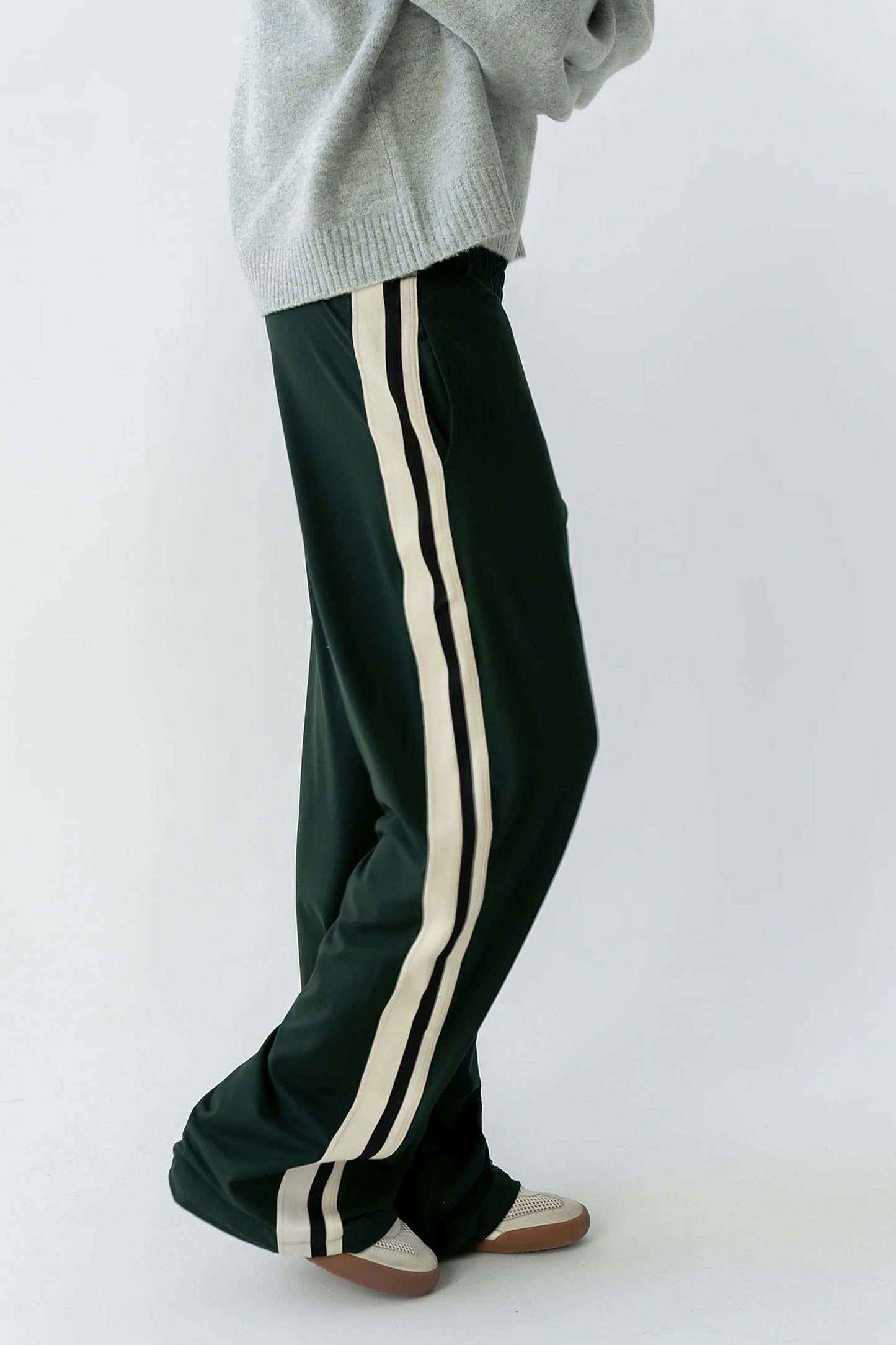 Avery Striped Pants in Green