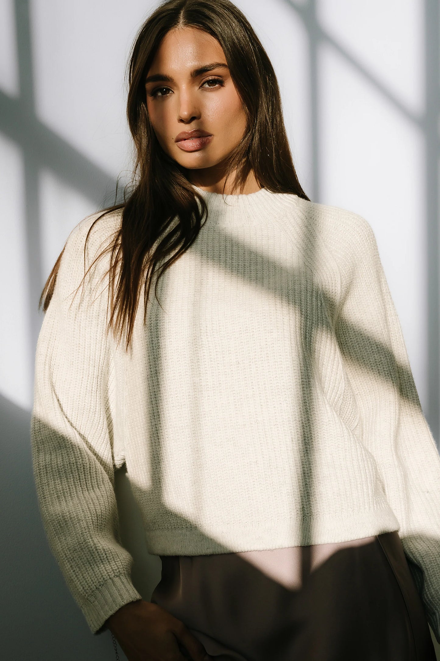 Shayla Knit Sweater in Ivory
