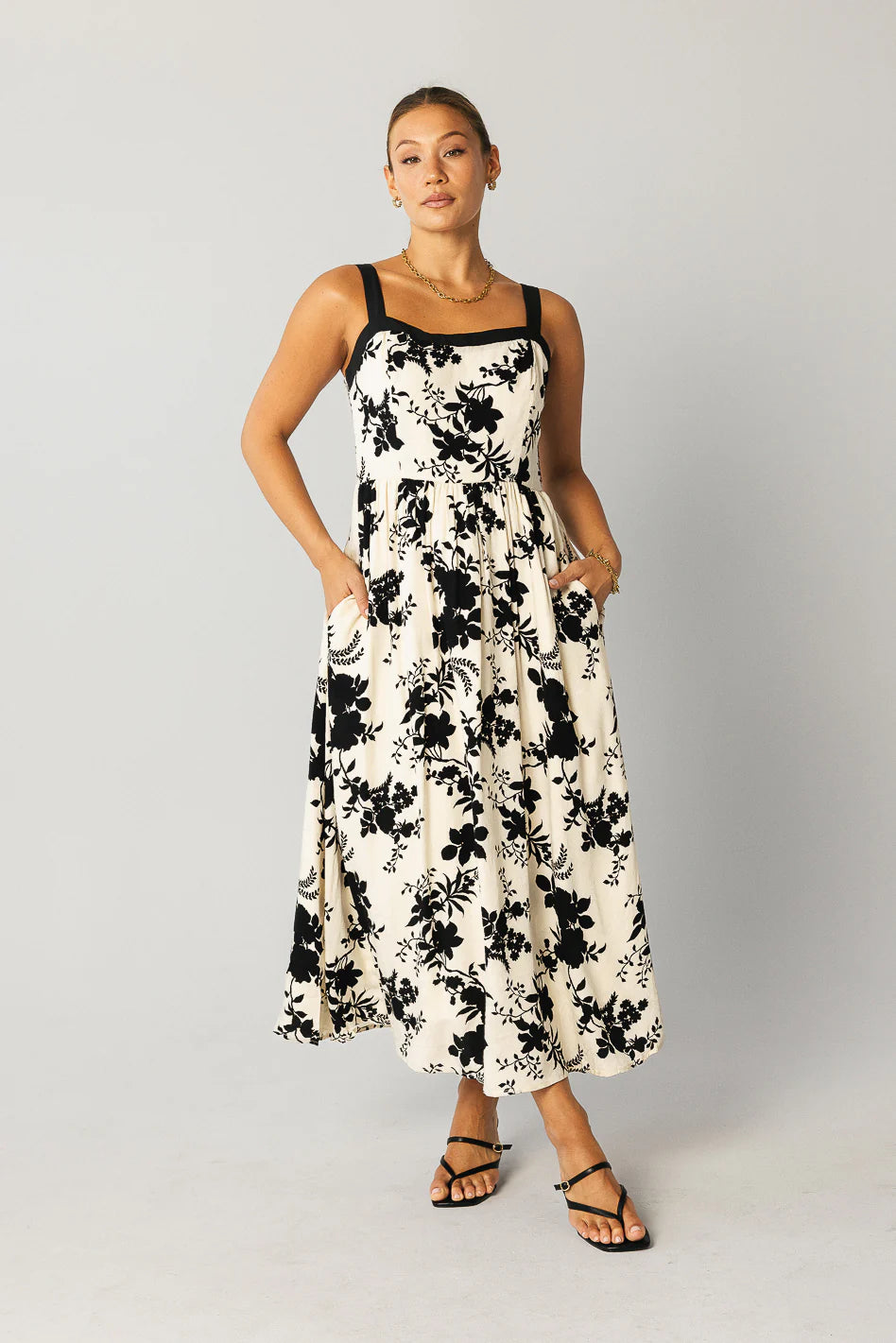 Zora Floral Midi Dress