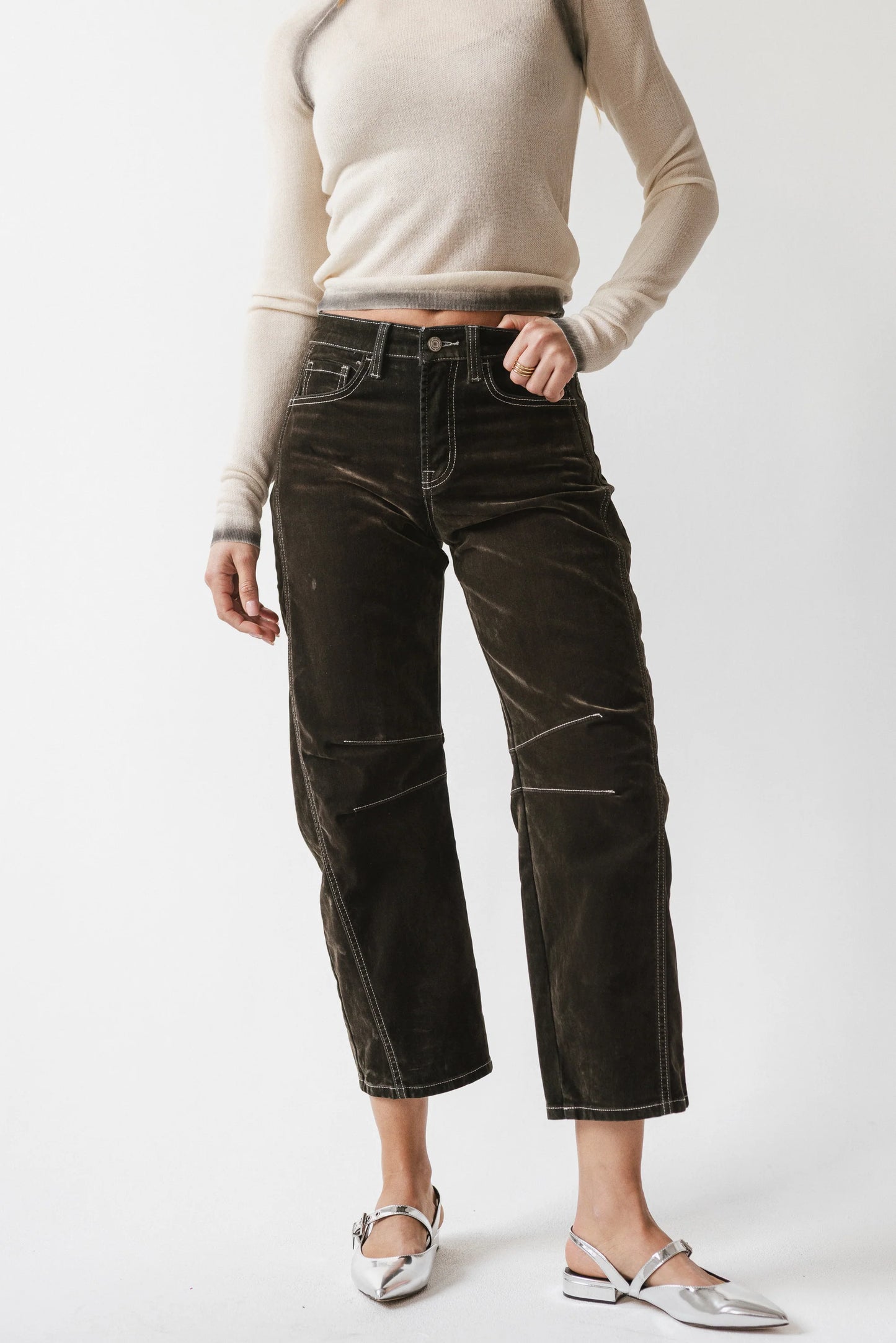Rita Velvet Barrel Jeans