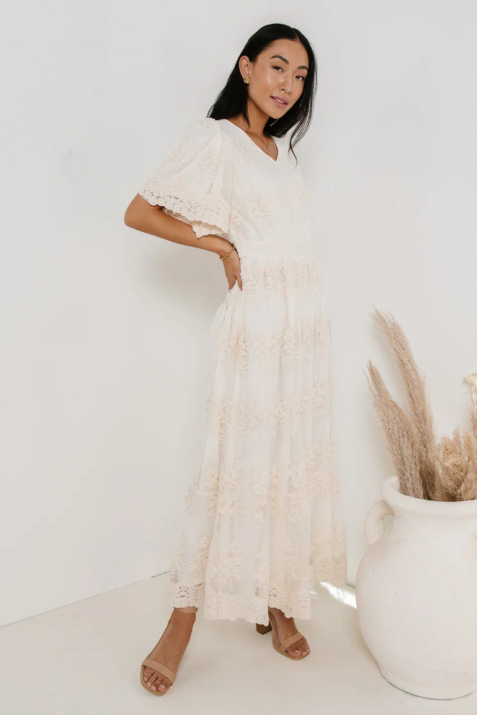 June Floral Embroidered Dress