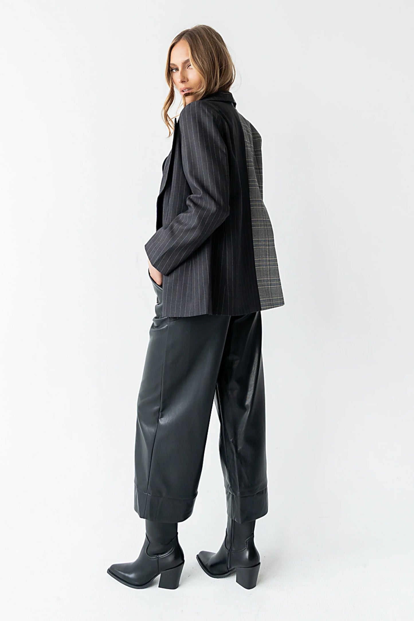 Ulani Vegan Leather Pants in Black