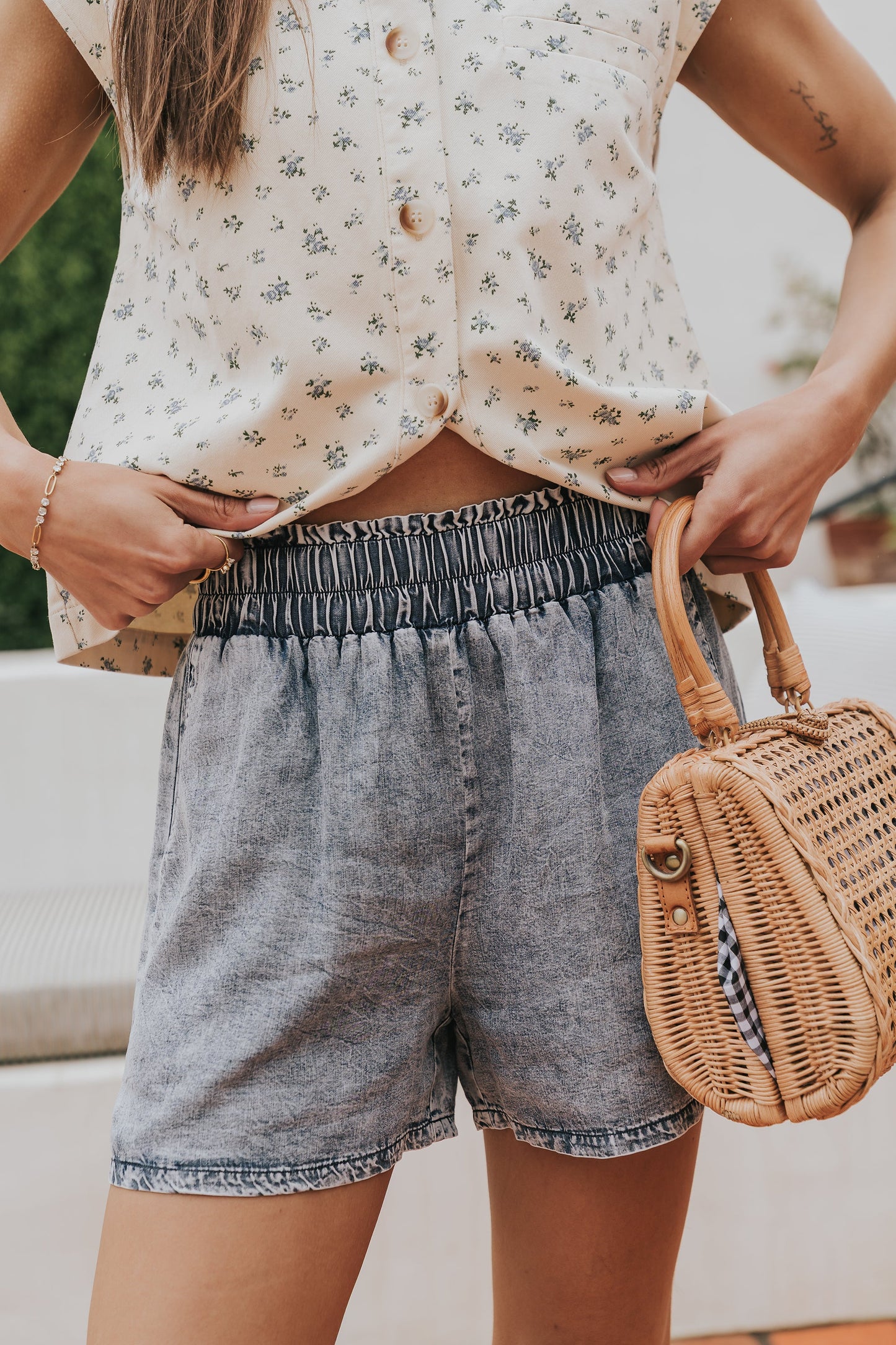 Wren Elastic Waistband Shorts