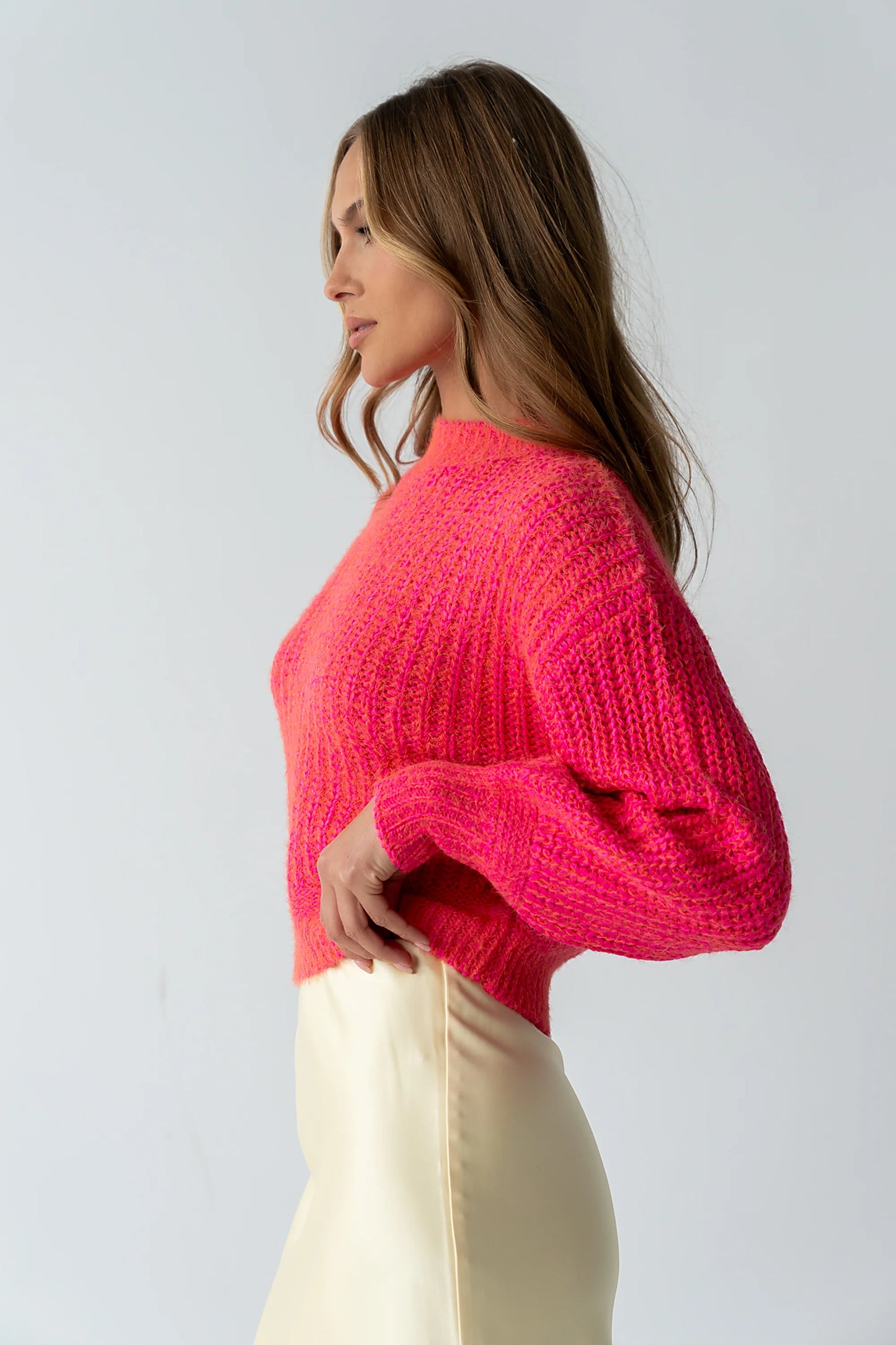 Noel Two Toned Sweater in Pink