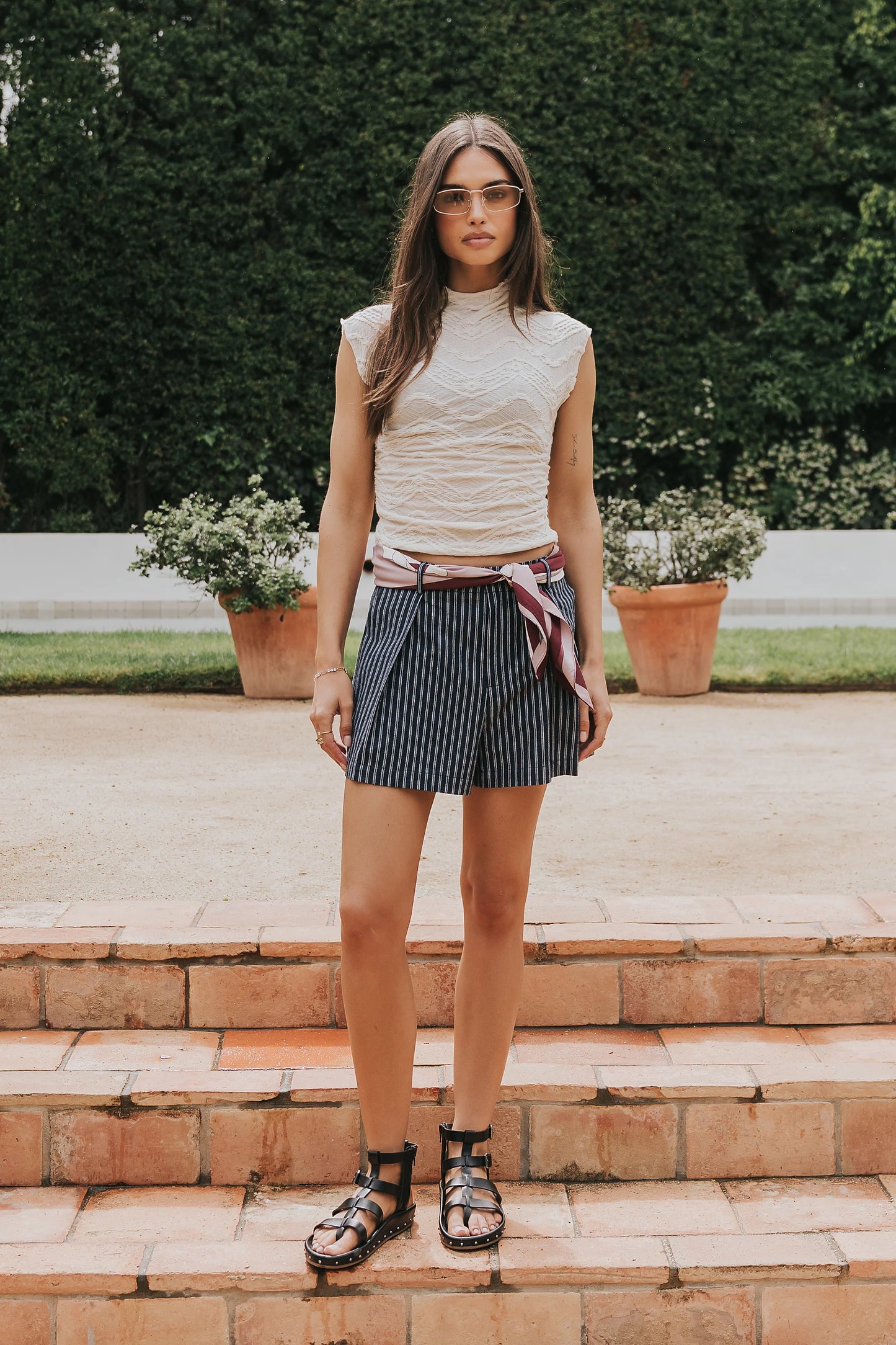 Monet Textured Top in Cream